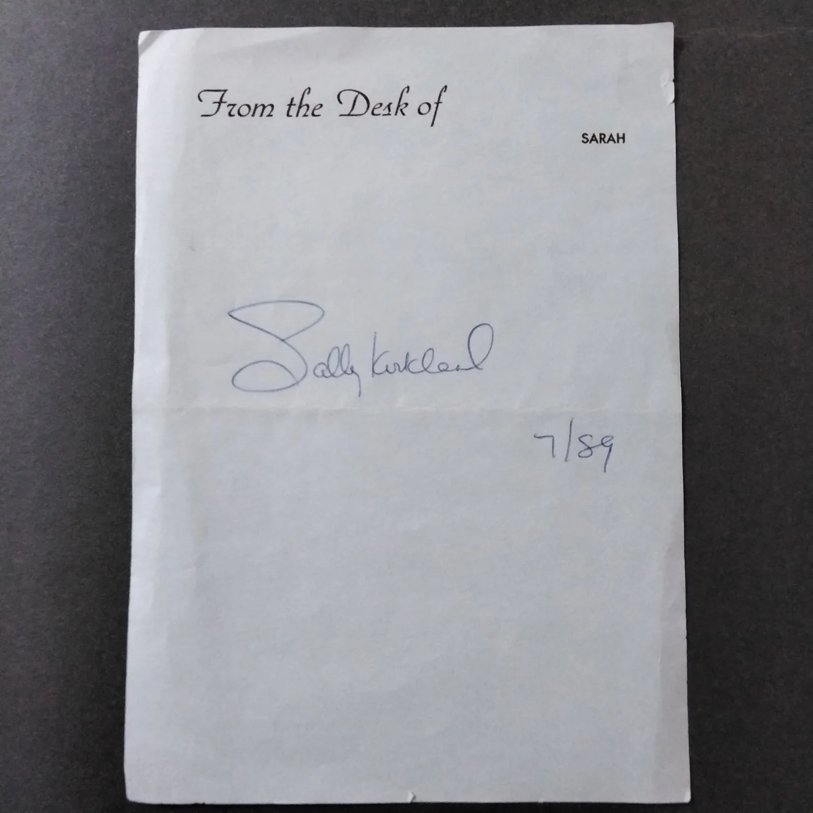 Sally Kirkland SIGNED 1989 Page Photo TV Film Actress Anna Way We Were The Sting, изображение 3