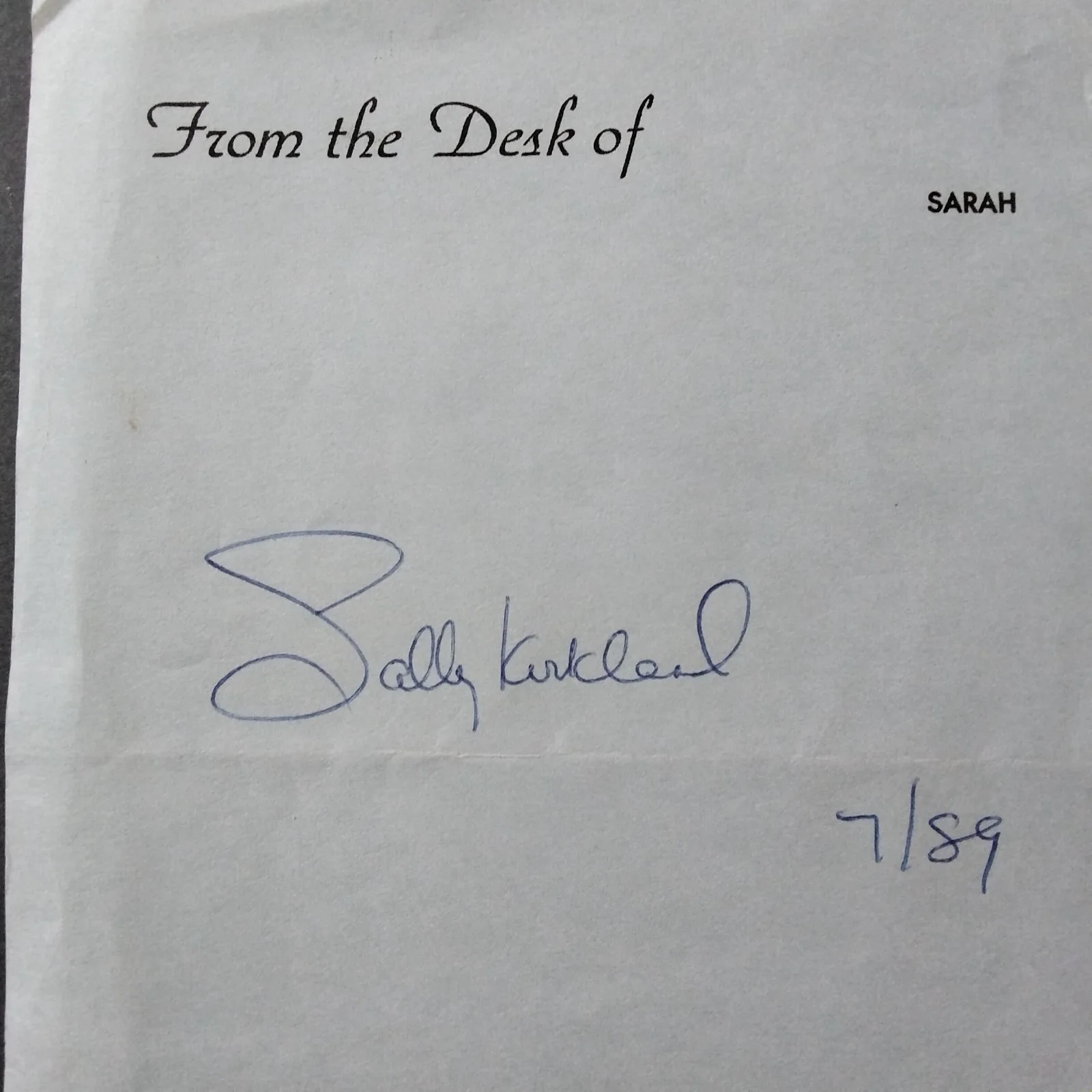 Sally Kirkland SIGNED 1989 Page Photo TV Film Actress Anna Way We Were The Sting, изображение 4