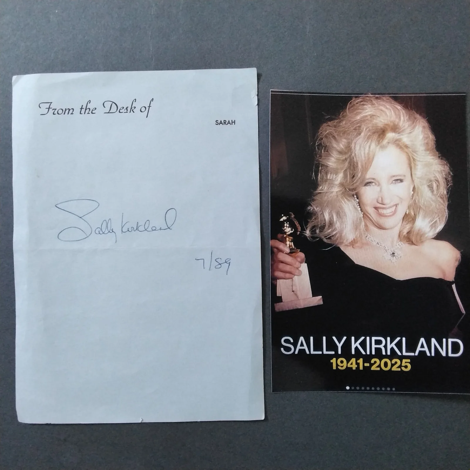 Sally Kirkland SIGNED 1989 Page Photo TV Film Actress Anna Way We Were The Sting, изображение 5