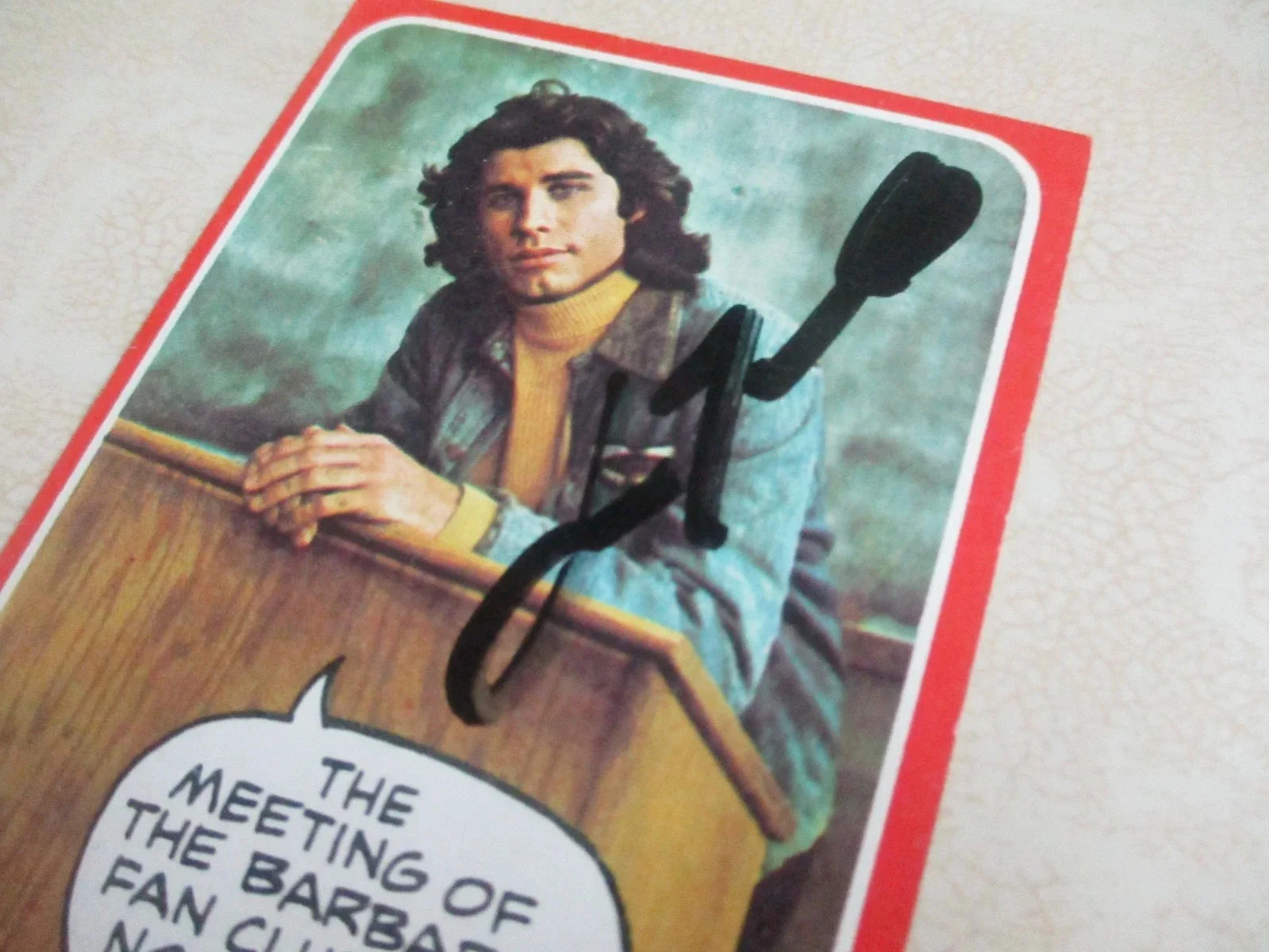 JOHN TRAVOLTA — JOHN TRAVOLTA AUTHENTIC SIGNED/AUTOGRAPHED TOPPS WELCOME BACK KOTTER CARD, image 3