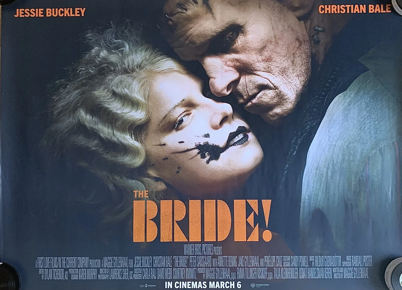 Maggie Gyllenhaal's - The Bride Original UK Quad Cinema Poster 2026 - Landscape, изображение 2