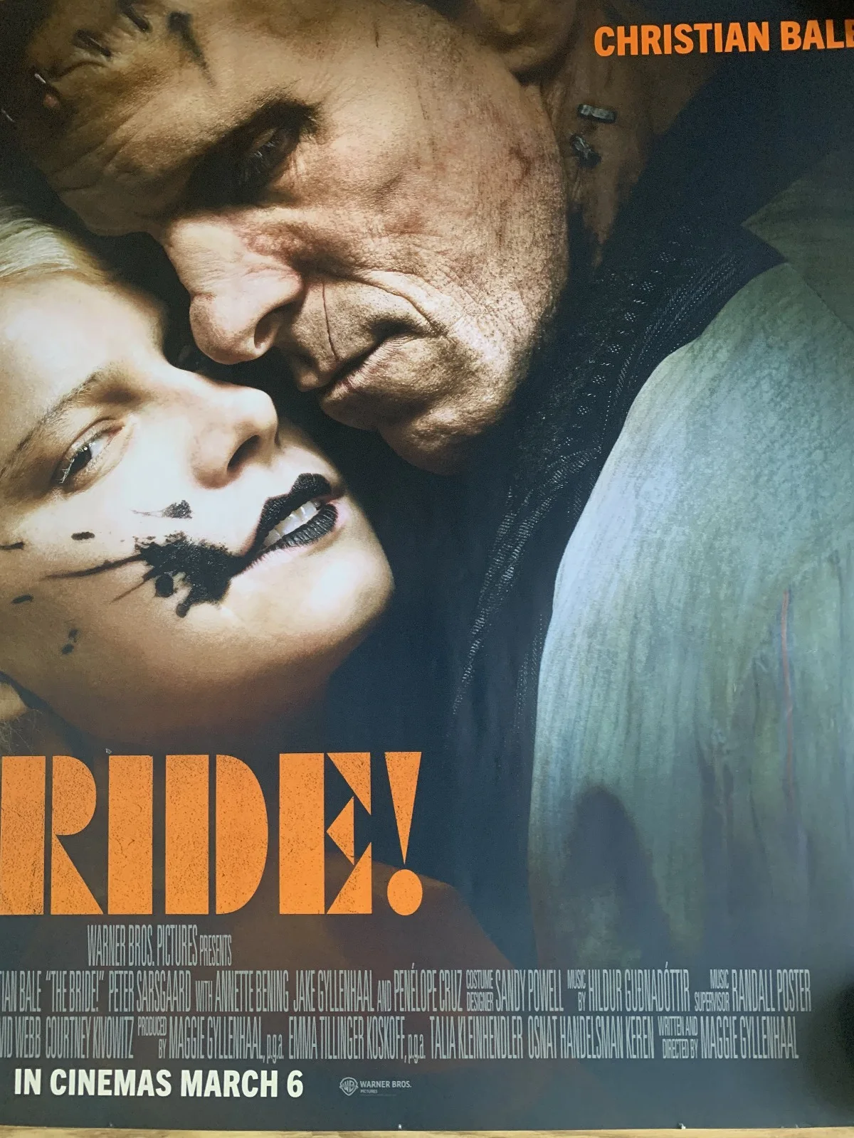 Maggie Gyllenhaal's - The Bride Original UK Quad Cinema Poster 2026 - Landscape, изображение 4