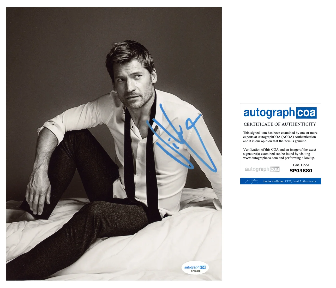 Nikolaj Coster Waldau Game of Thrones Autographed Signed 8x10 Photo ACOA, image 2