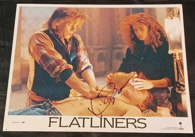 Kevin Bacon — Kevin Bacon - SIGNED AUTOGRAPHED 14x11 Official Flatliners Movie Card Poster, image 2