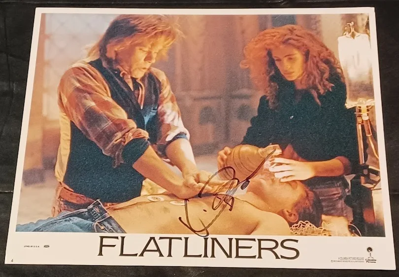 Kevin Bacon — Kevin Bacon - SIGNED AUTOGRAPHED 14x11 Official Flatliners Movie Card Poster, image 3