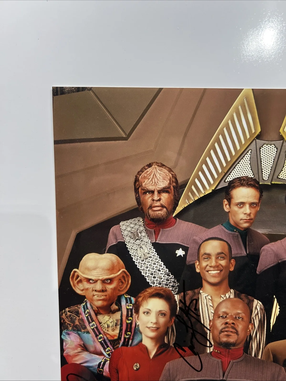 Visitor, Shimmerman, Lofton, Auberjonois — Star Trek Deep Space Nine Cast Signed Autograph Paramount 10x15 Photo, image 3