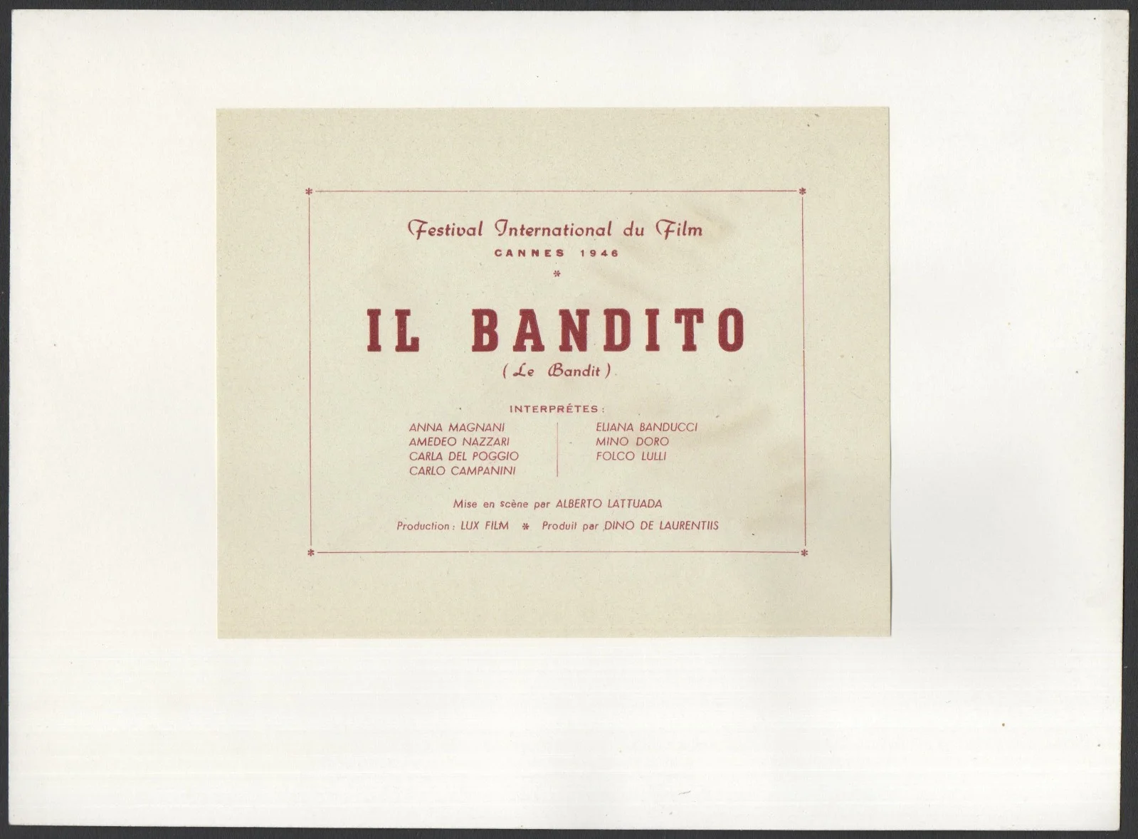 BANDIT 1946 Amedeo Nazzari Alberto Lattuada 2 STILLS, изображение 2