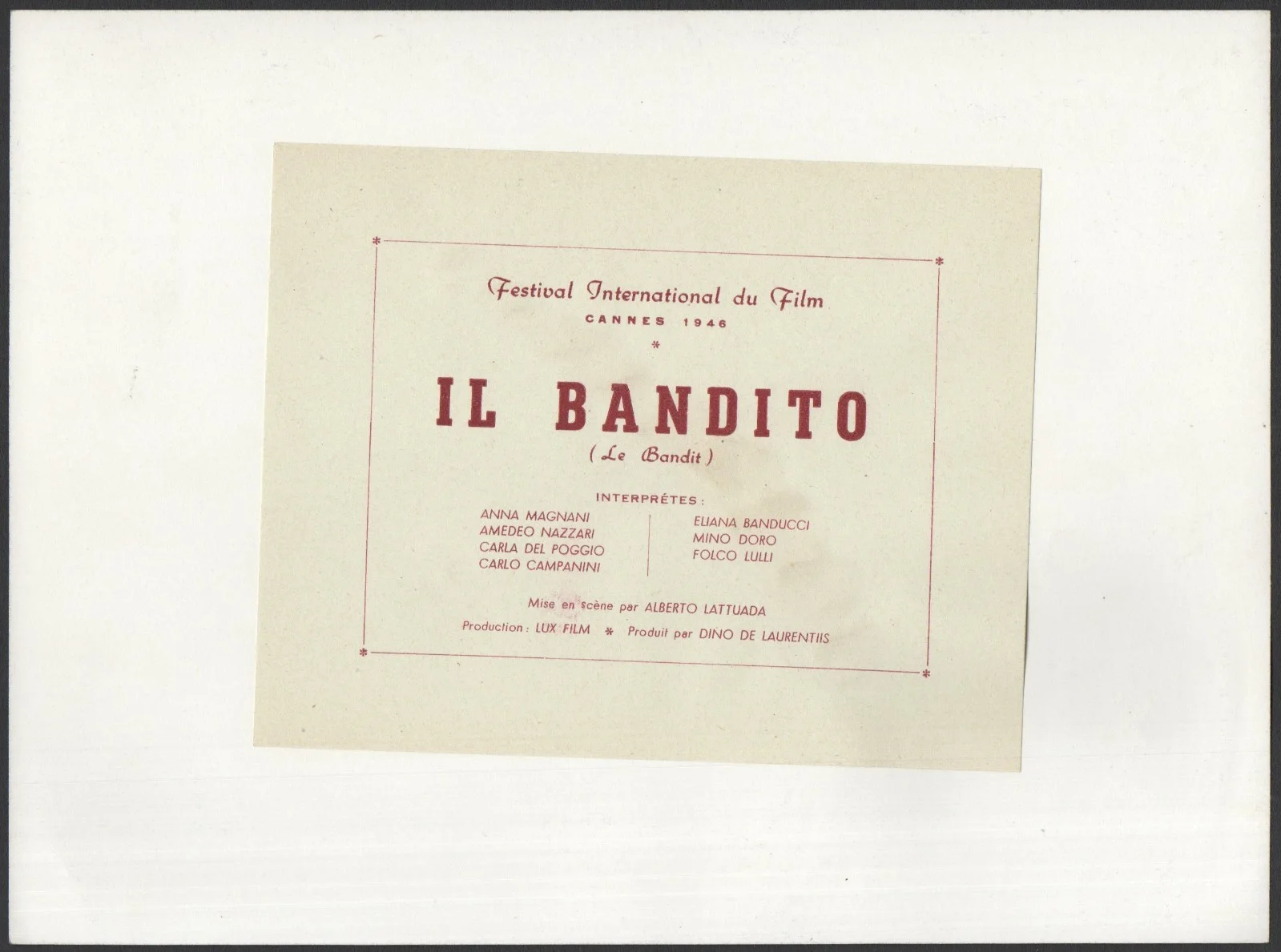 BANDIT 1946 Amedeo Nazzari Alberto Lattuada 2 STILLS, изображение 4
