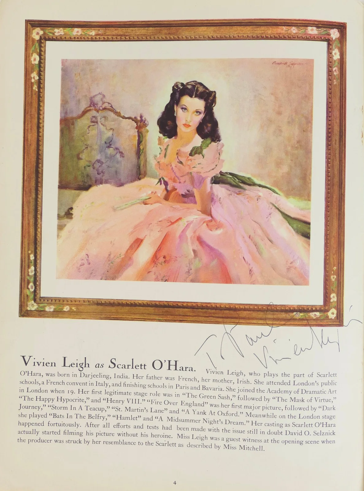LEIGH, Vivien.: "Gone with the Wind" Signed Southern Edition Souvenir Program, image 2