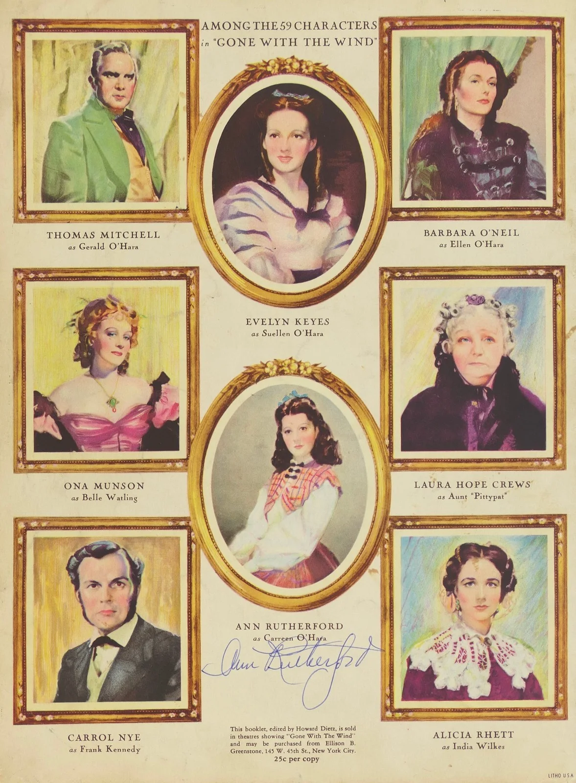 LEIGH, Vivien.: "Gone with the Wind" Signed Southern Edition Souvenir Program, image 5