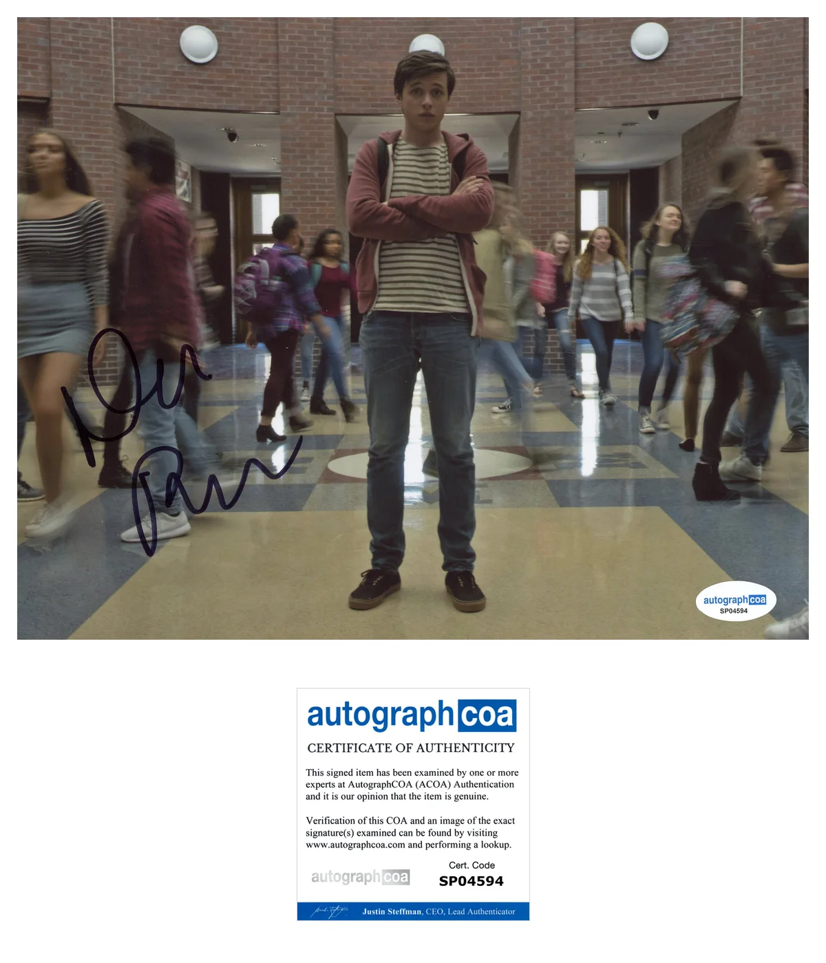Nick Robinson Love Simon Autographed Signed 8x10 Photo ACOA, image 2