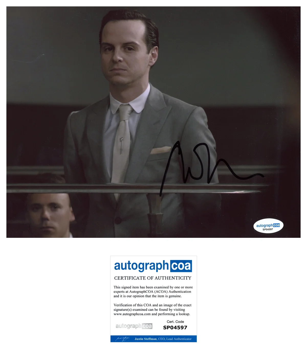 Andrew Scott Sherlock Autographed Signed 8x10 Photo ACOA, image 2