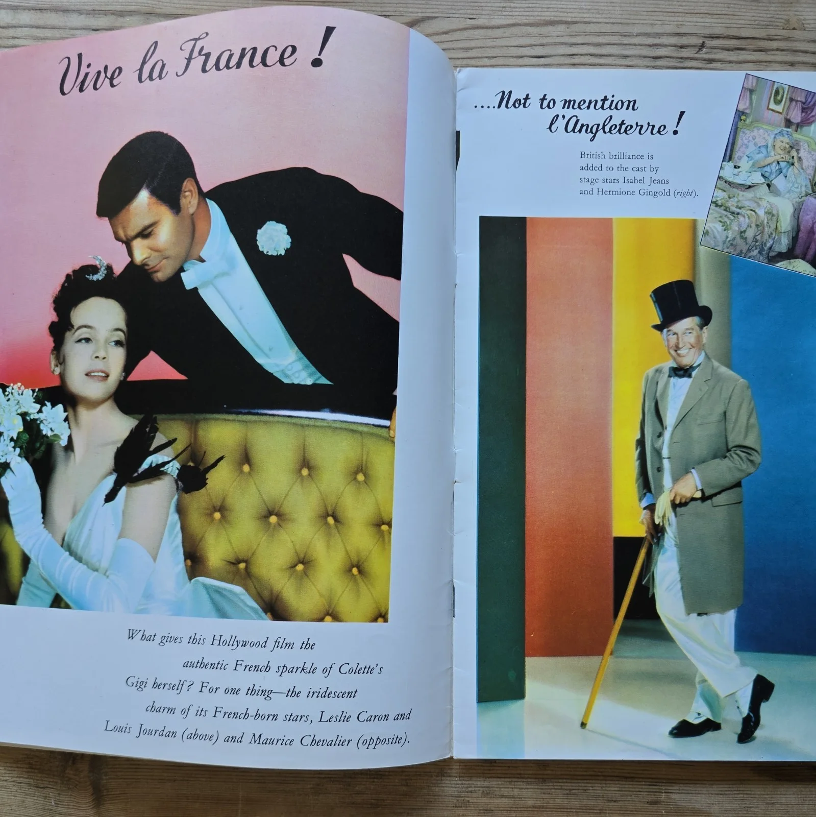 GIGI souvenir programme Leslie Caron Vincente Minnelli Maurice Chevalier MGM, изображение 3