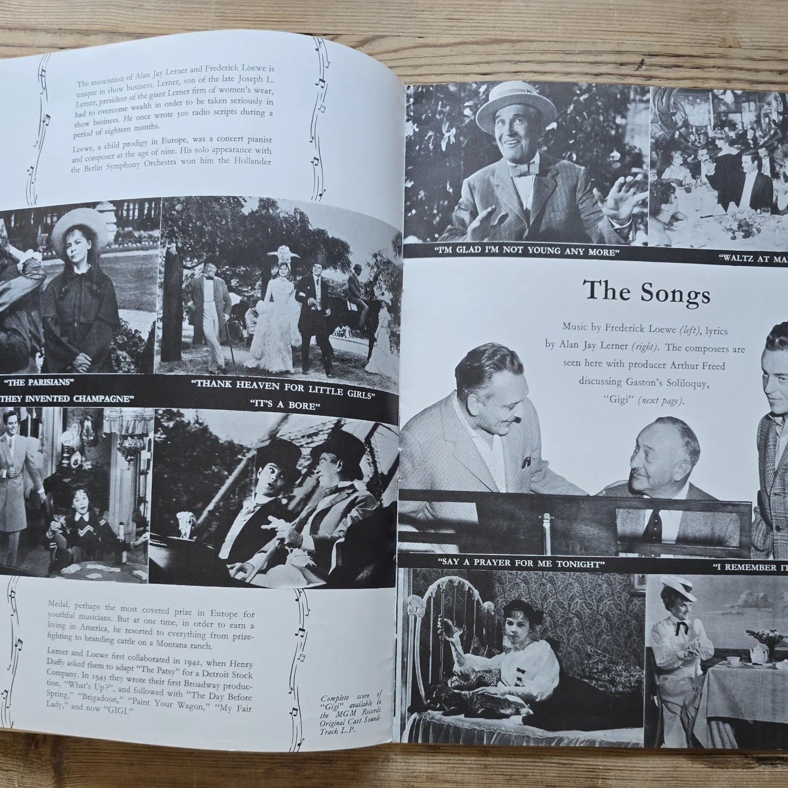 GIGI souvenir programme Leslie Caron Vincente Minnelli Maurice Chevalier MGM, изображение 4