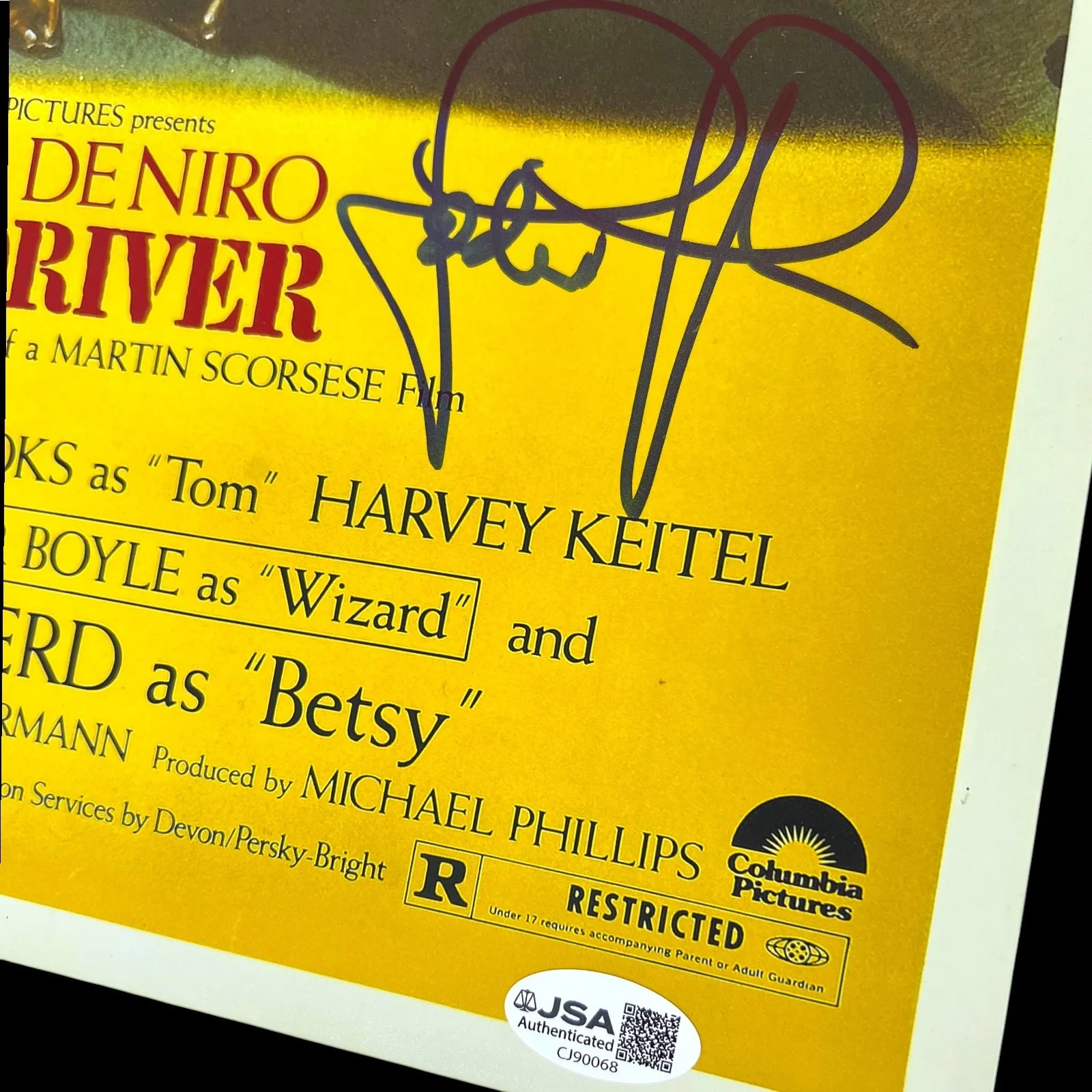 JODIE FOSTER SIGNED AUTOGRAPH TAXI DRIVER 12X18 MOVIE POSTER PHOTO JSA, изображение 2