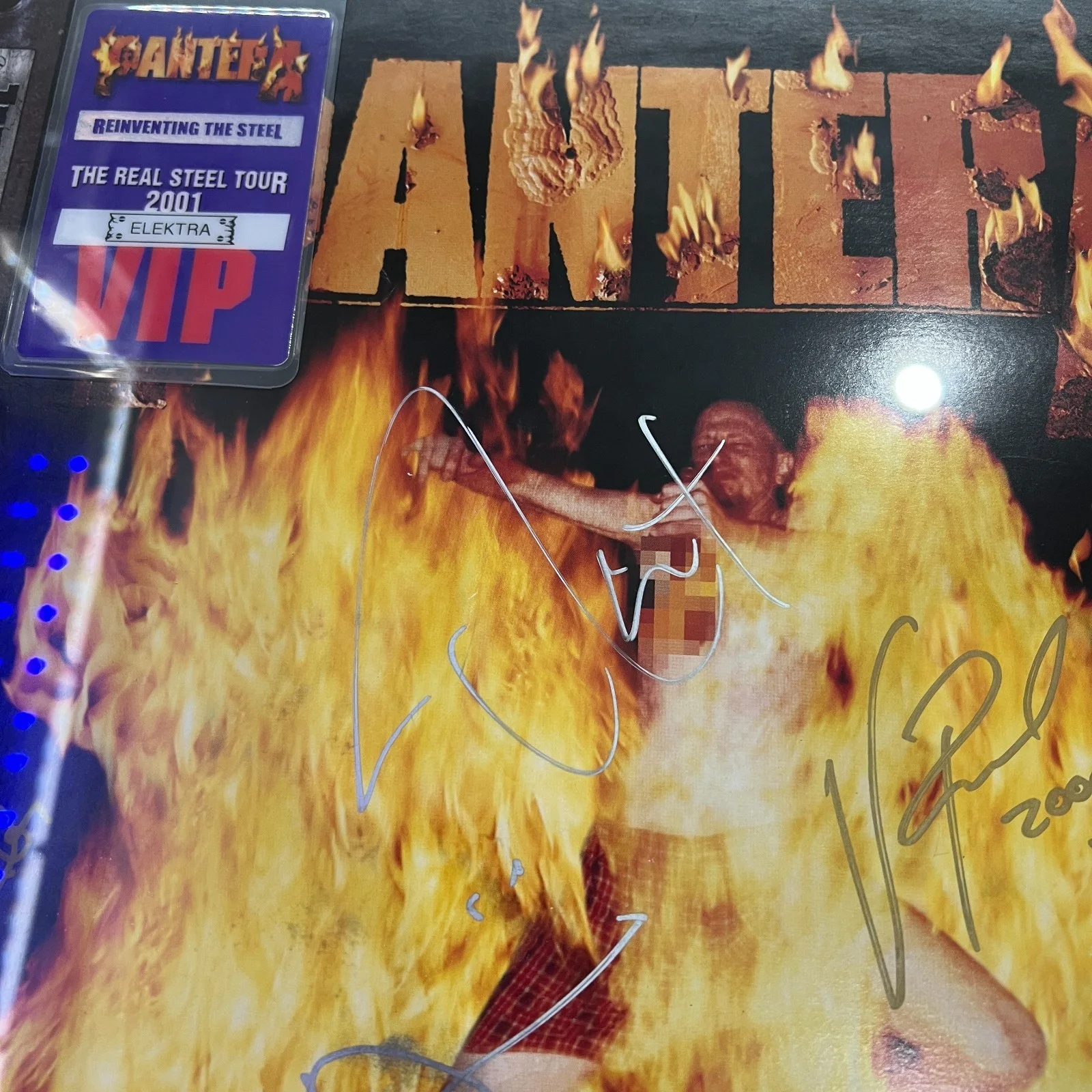 Pantera Signed Autographed Collage - Dimebag (x3) / Anselmo / Paul / Brown [JSA], image 4