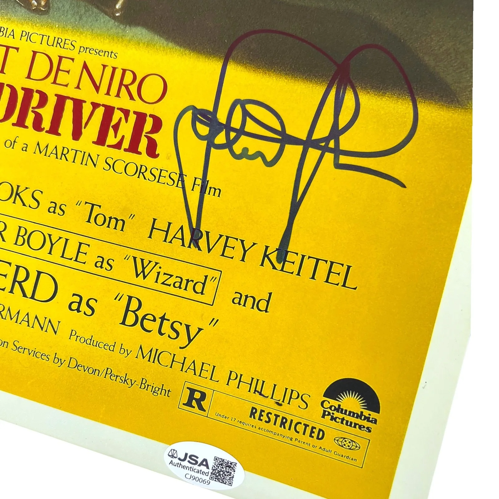 JODIE FOSTER SIGNED AUTOGRAPHED TAXI DRIVER 12X18 MOVIE POSTER PHOTO JSA COA, изображение 2