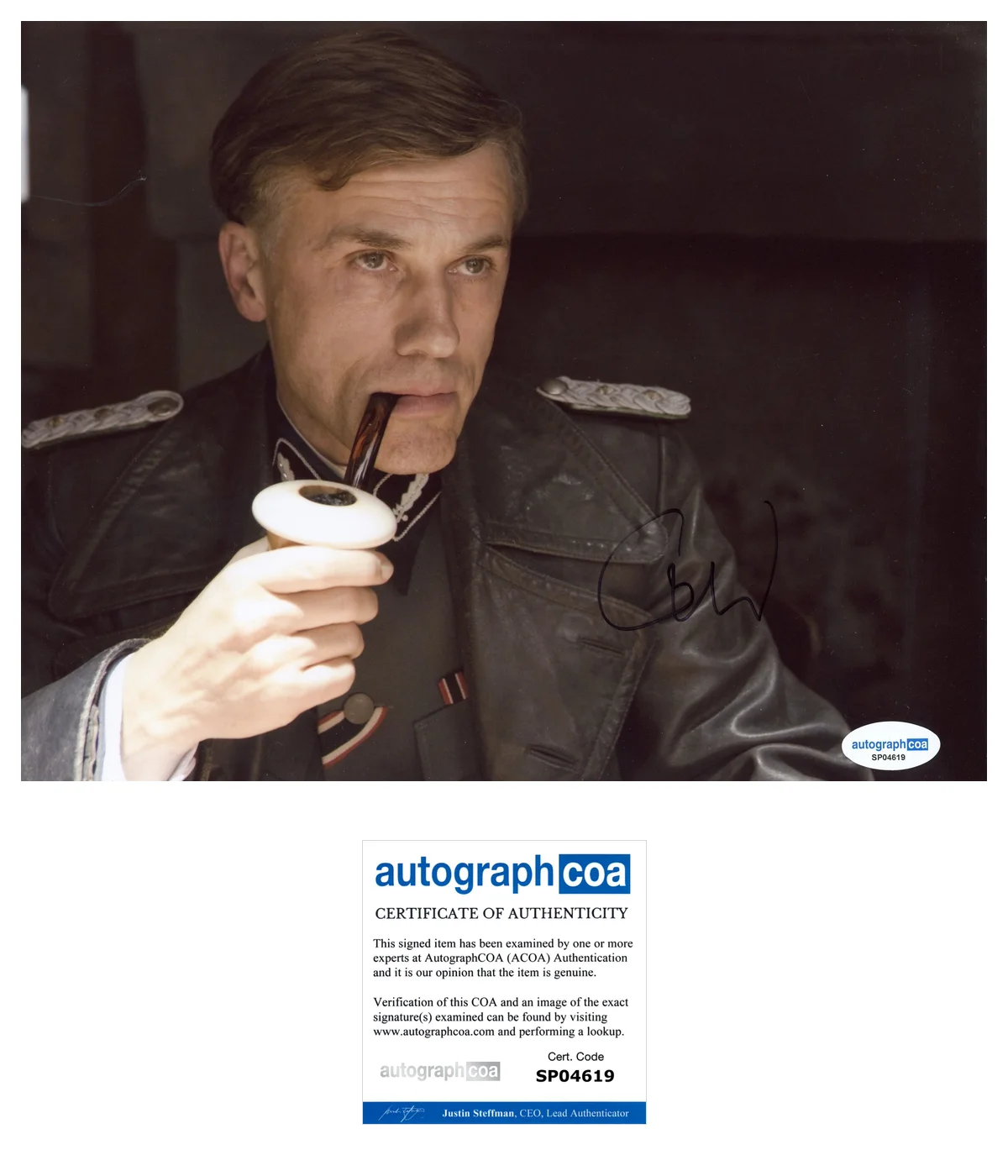 Christoph Waltz Inglorious Basterds Autographed Signed 8x10 Photo ACOA, image 2