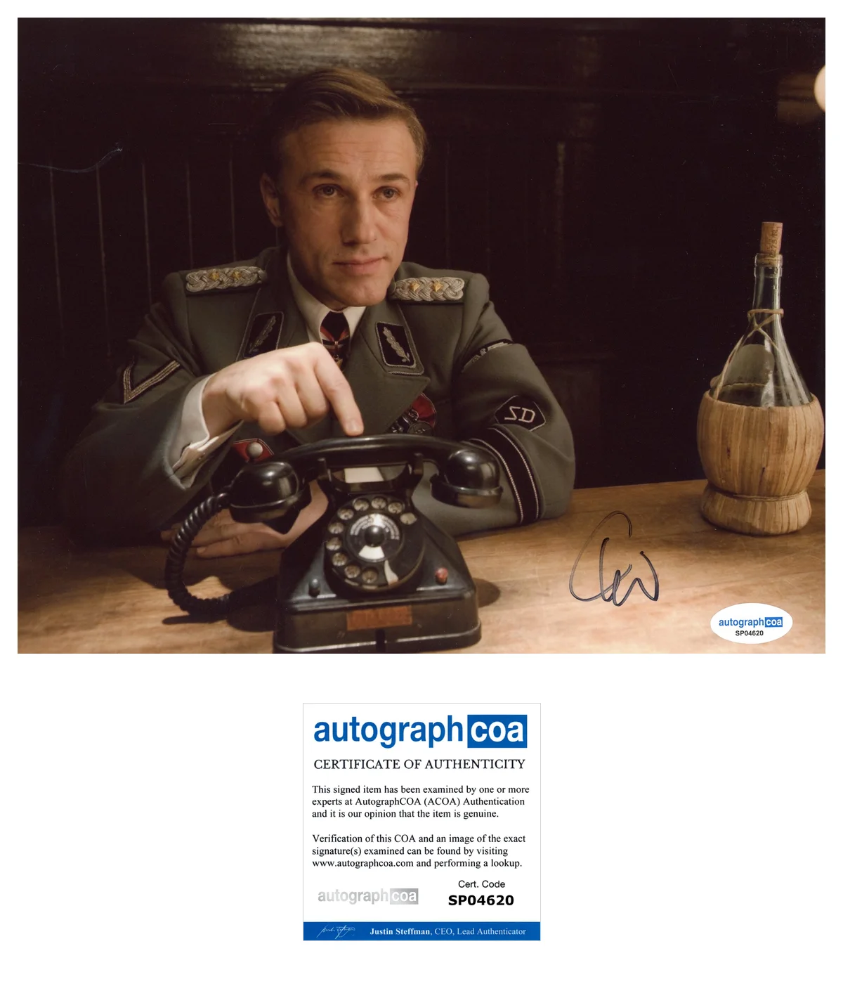 Christoph Waltz Inglorious Basterds Autographed Signed 8x10 Photo ACOA, изображение 2
