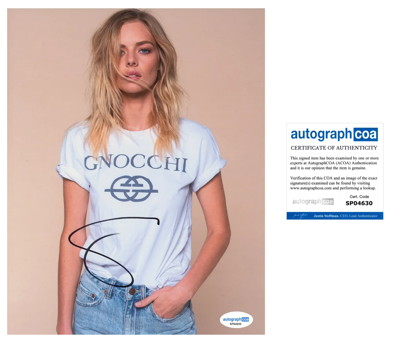 Samara Weaving Sexy Autographed Signed 8x10 Photo ACOA, image 2