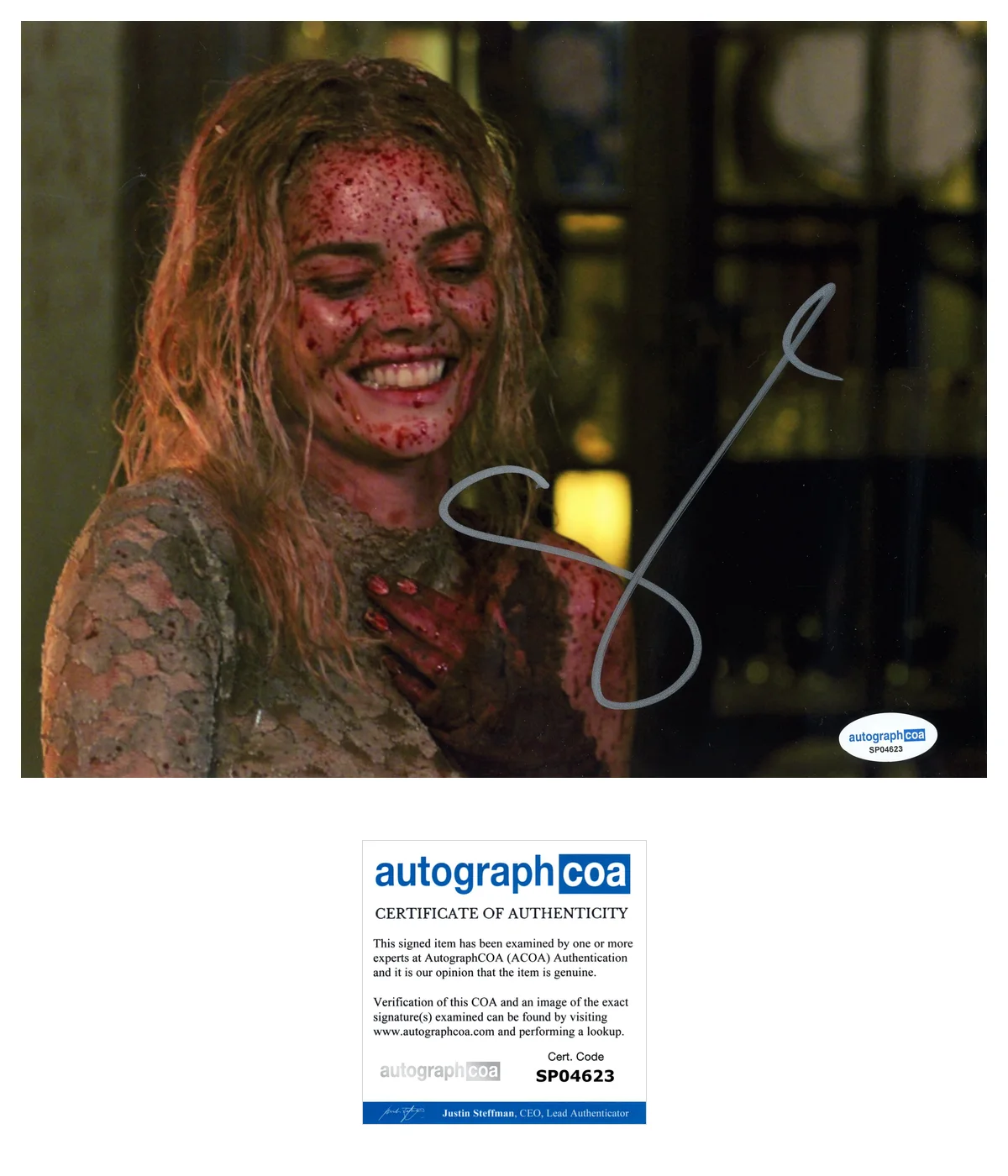 Samara Weaving Ready or Not Autographed Signed 8x10 Photo ACOA, image 2