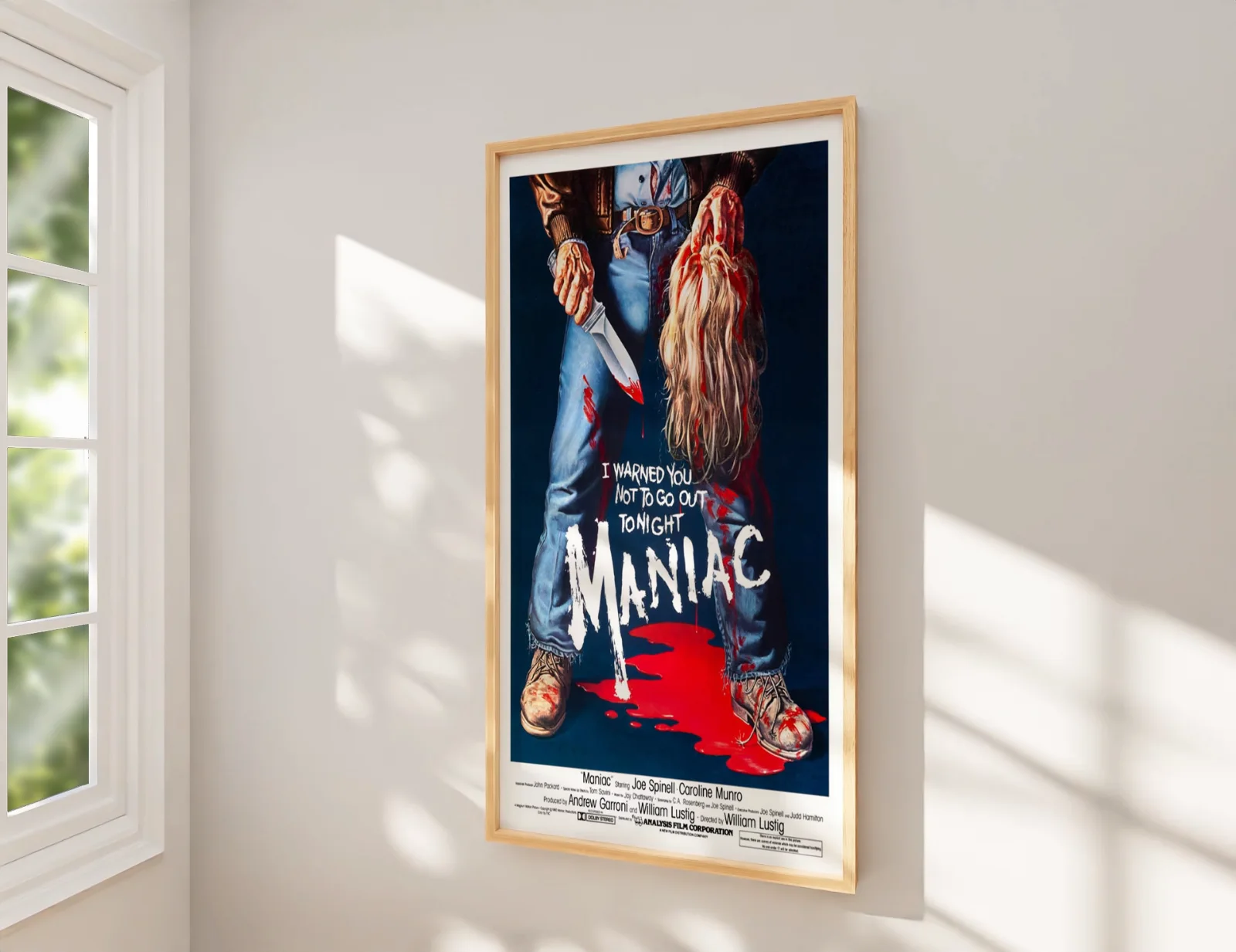 Maniac 1980 Horror Crime Movie Restored 27.2" x 41" US One Sheet Poster, изображение 2