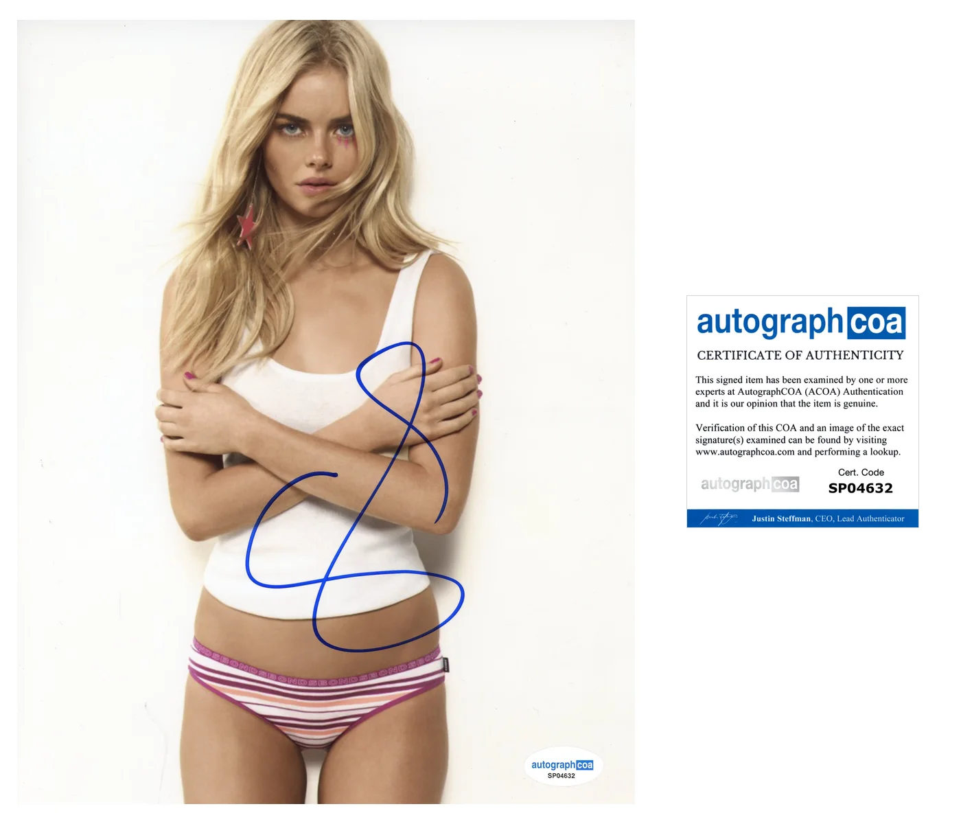 Samara Weaving Sexy Autographed Signed 8x10 Photo ACOA, image 2