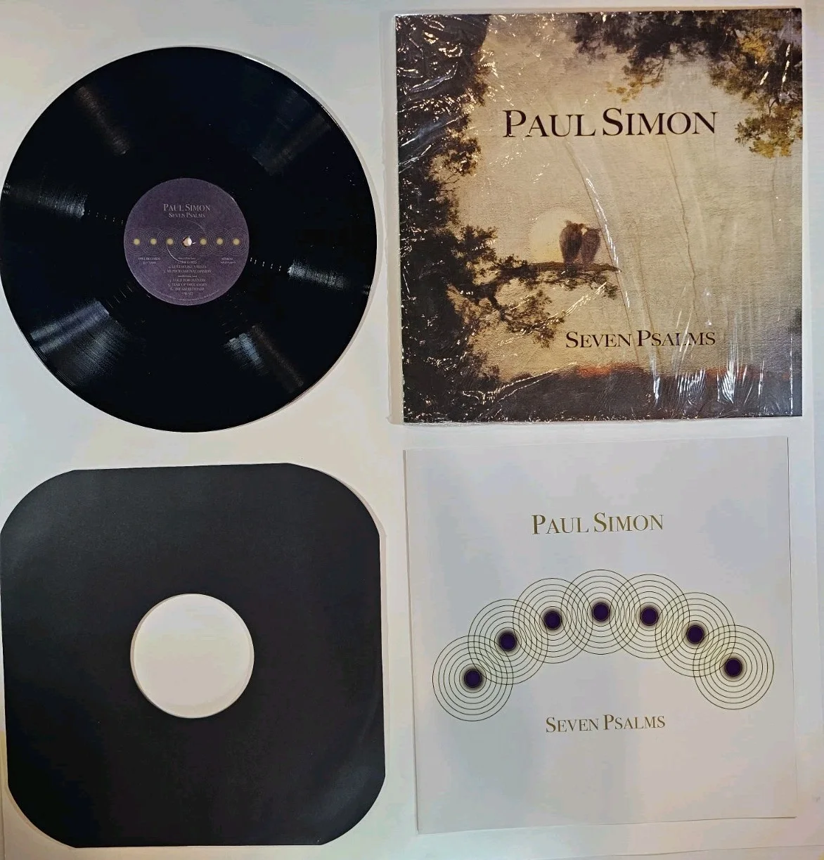PAUL SIMON SIGNED SEVEN PSALMS LITHOGRAPH 167/500 25"x25" +Vinyl Certificated, изображение 5