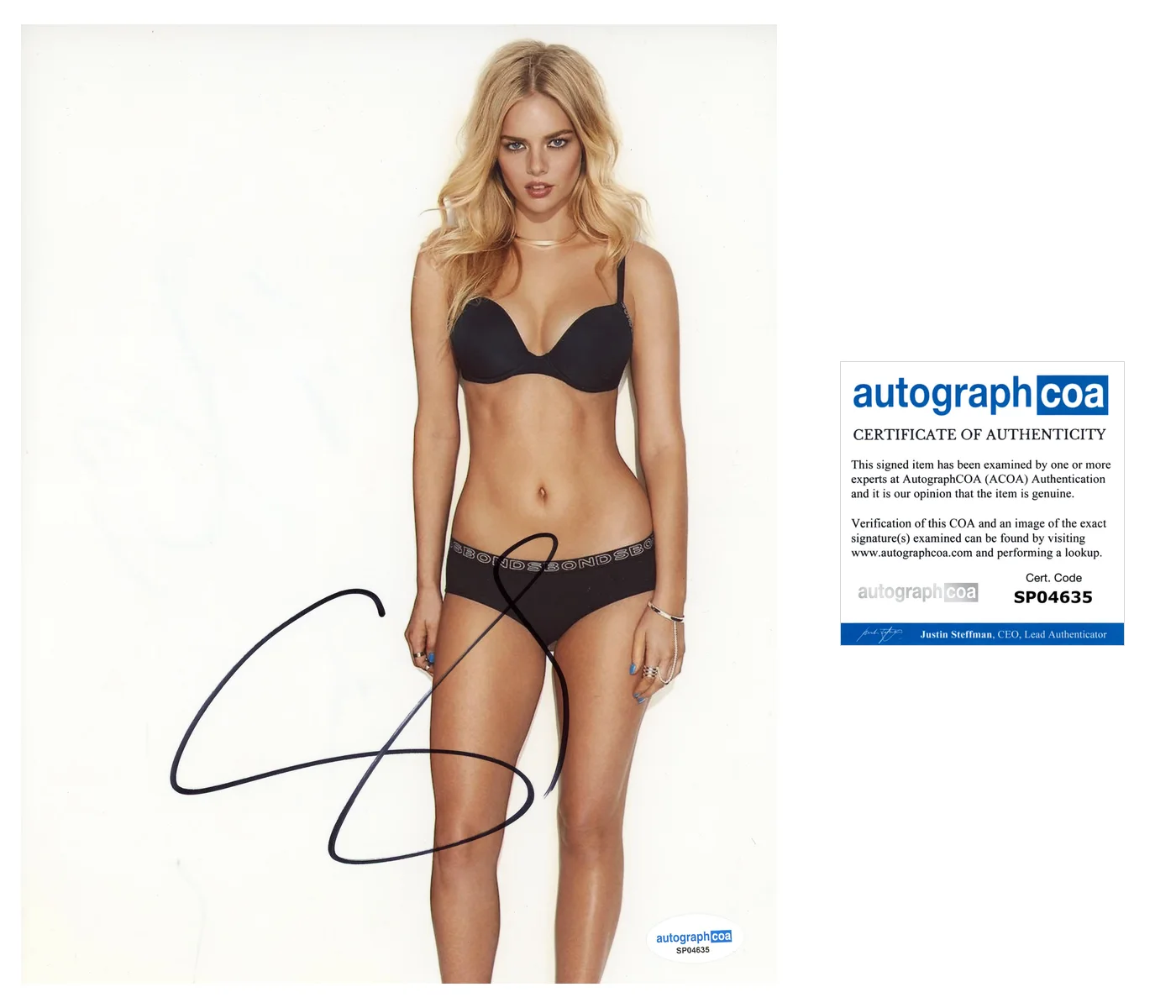 Samara Weaving Sexy Autographed Signed 8x10 Photo ACOA, изображение 2