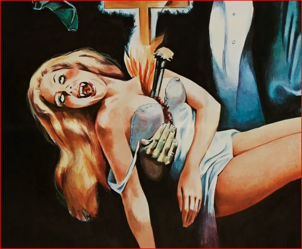 Count Dracula & His Vampire Bride 1973 Hammer Restored 27.2" x 41" US One Sheet, image 4