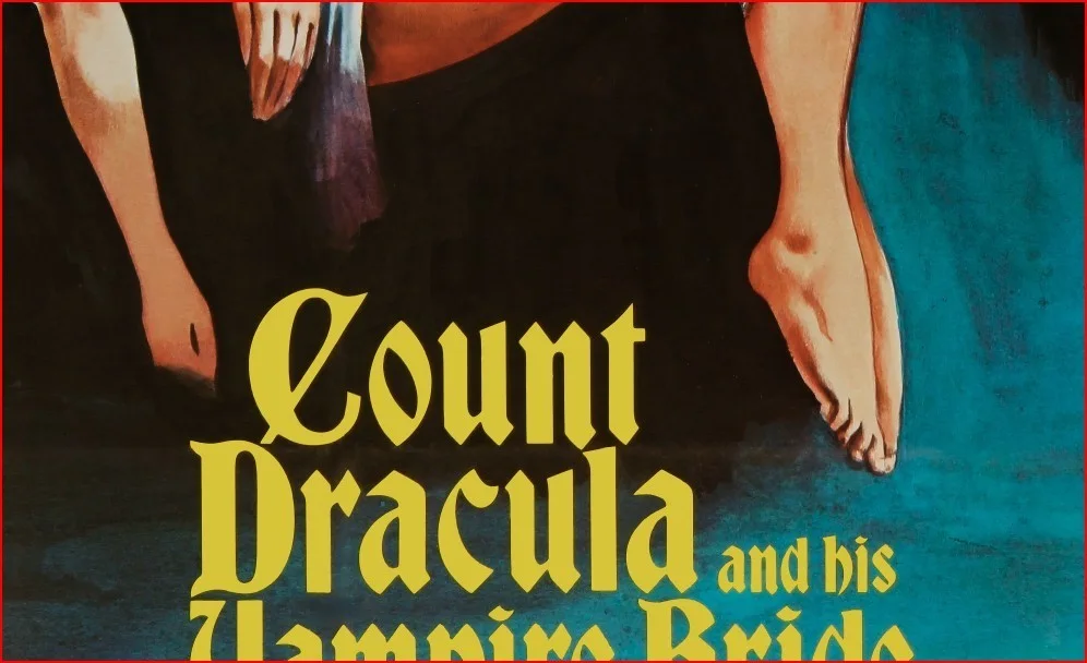 Count Dracula & His Vampire Bride 1973 Hammer Restored 27.2" x 41" US One Sheet, image 5