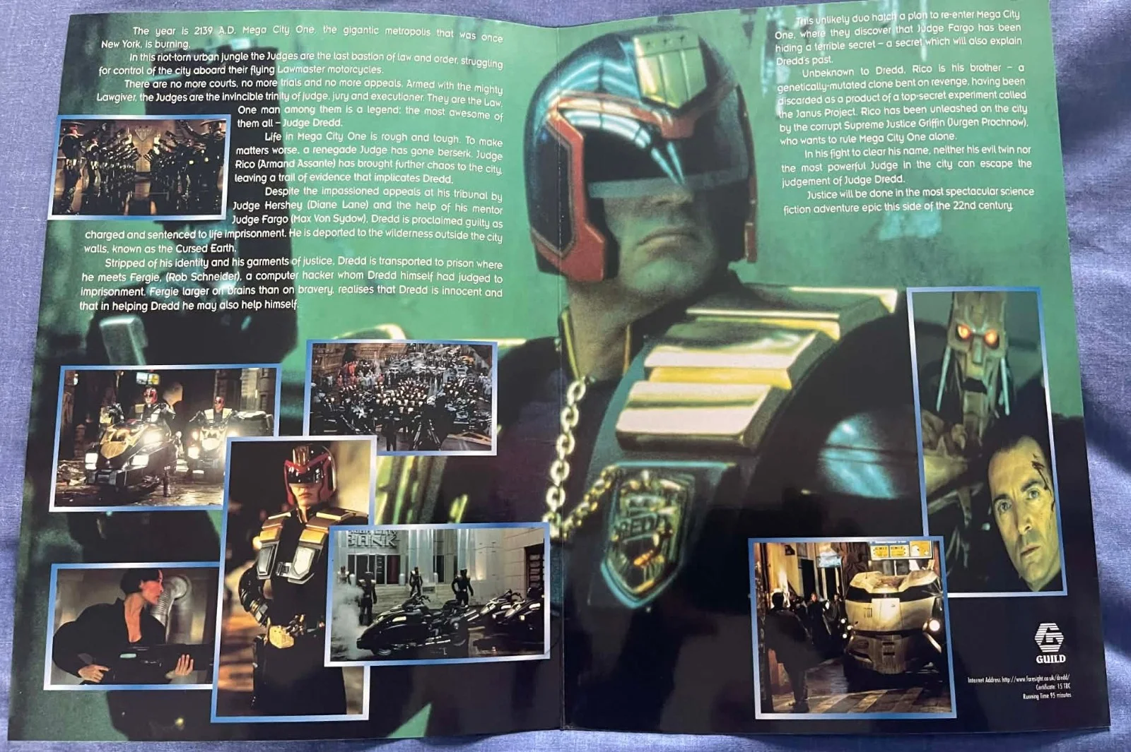 JUDGE DREDD Movie Original Press kit 1995 Stills SYLVESTER STALLONE, image 3