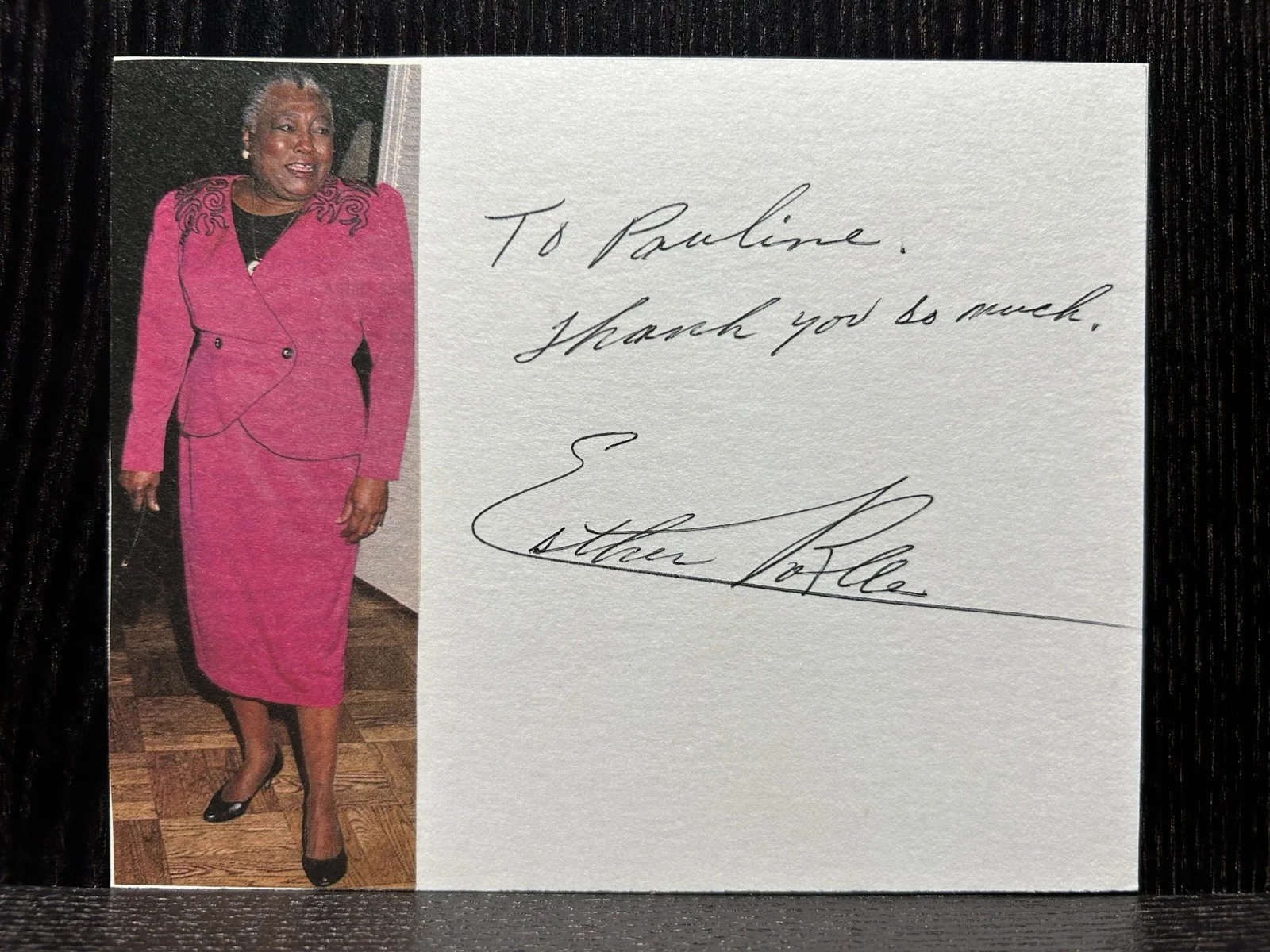 Esther Rolle — ESTHER ROLLE HAND SIGNED 8x10 PHOTO & CARD Original Autograph DRIVING MISS DAISY, изображение 4