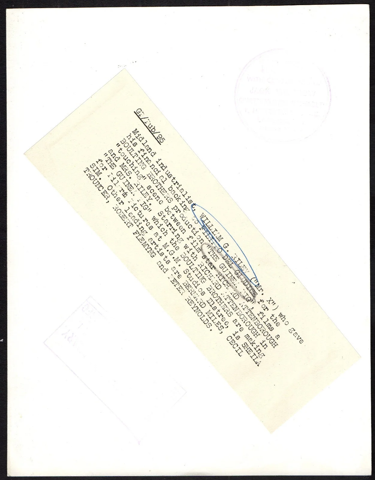 GUINEA PIG 1948 Richard Attenborough, William G. Riley STILL #PUB95, image 2