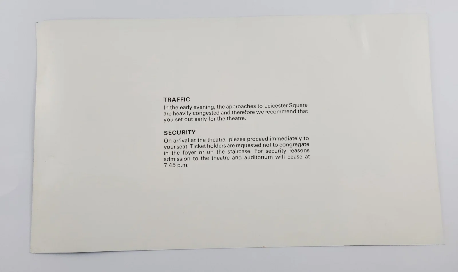 James Bond For Your Eyes Only Premiere Ticket, image 2