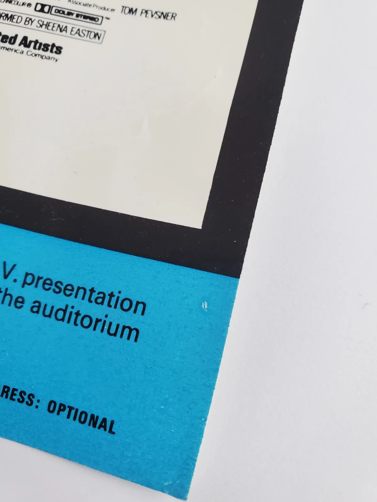 James Bond For Your Eyes Only Premiere Ticket, image 3
