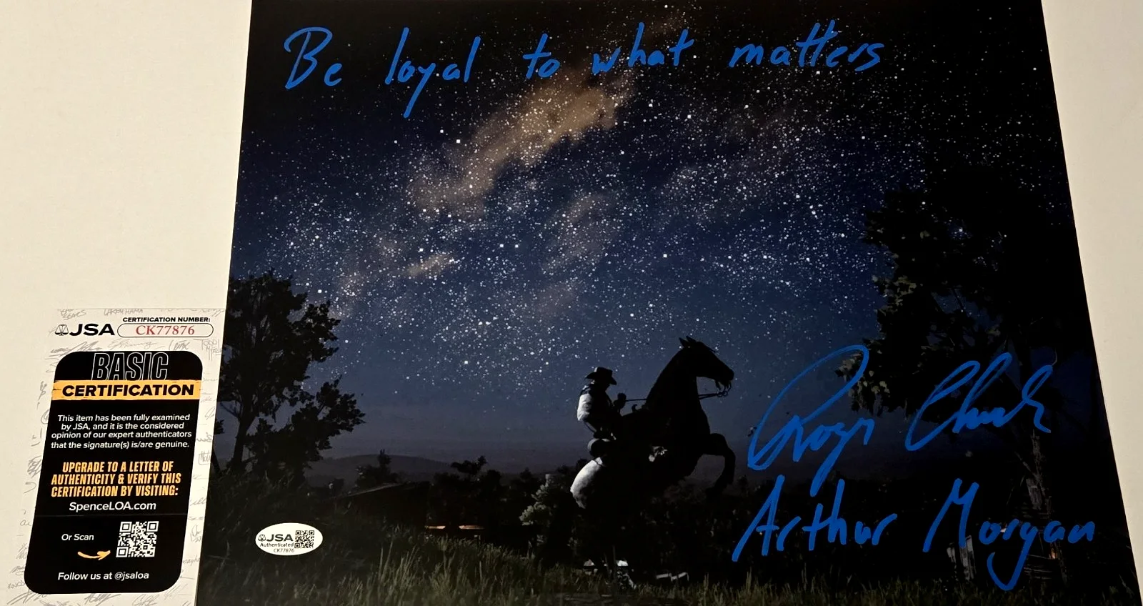 Roger Clark — Arthur Morgan Signed Photo Red Dead Redemption Roger Clark Autograph JSA COA 876, image 3