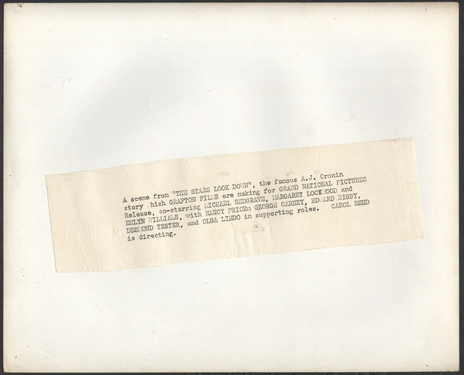 STARS LOOK DOWN 1940 Michael Redgrave, Margaret Lockwood 10x8 STILL #80, изображение 2