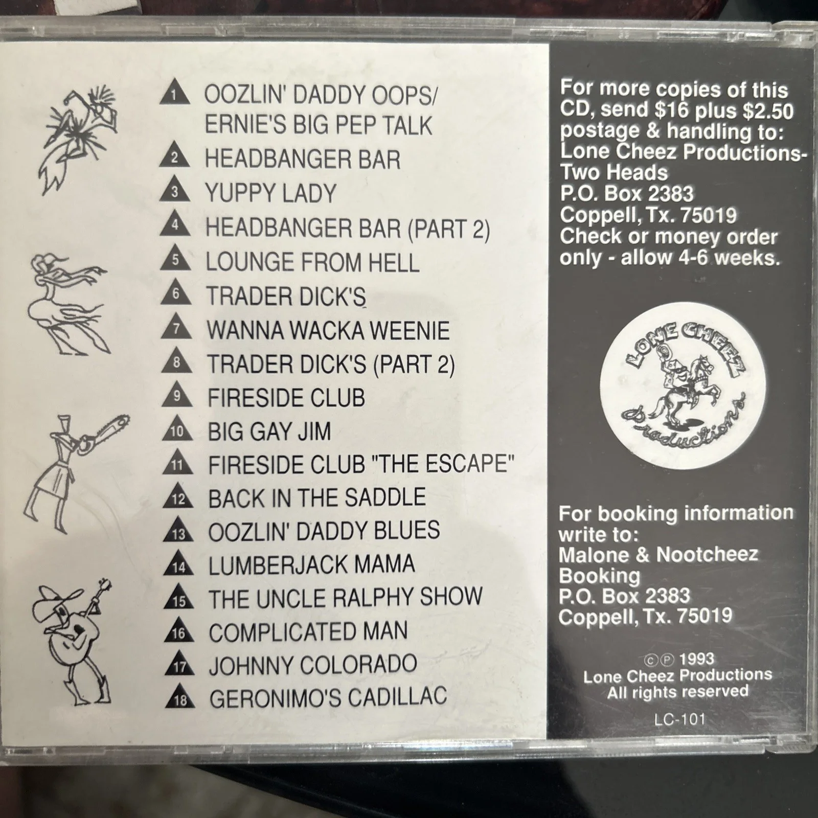 Autographed 1993 Malone & Nootcheez CD "Two Heads" Comedy Skits Oddity, image 4