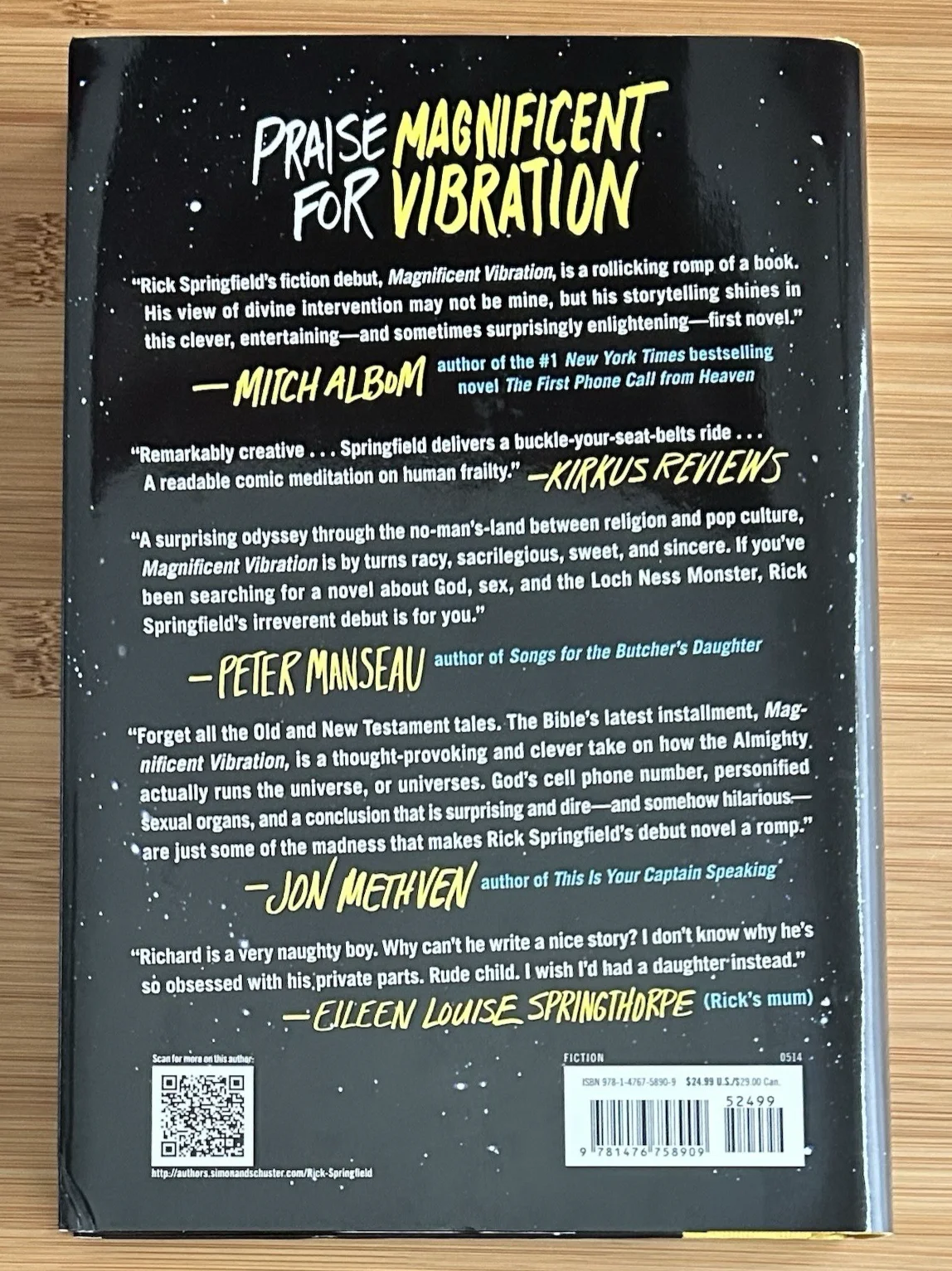 Rick Springfield "Magnificent Vibration" Hardcover Book - Autographed/Signed, image 5