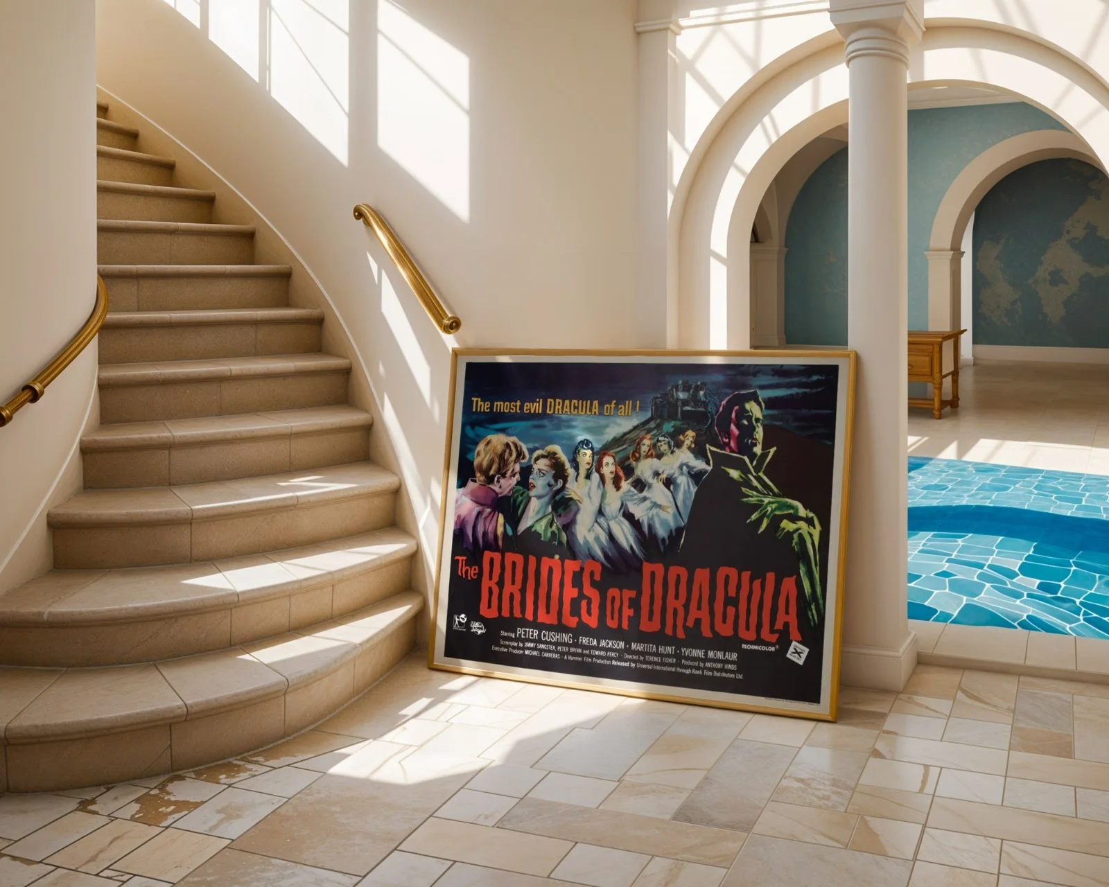 The Brides Of Dracula 1960 Hammer Film - Restored 40" x 30" UK Quad Poster, изображение 4