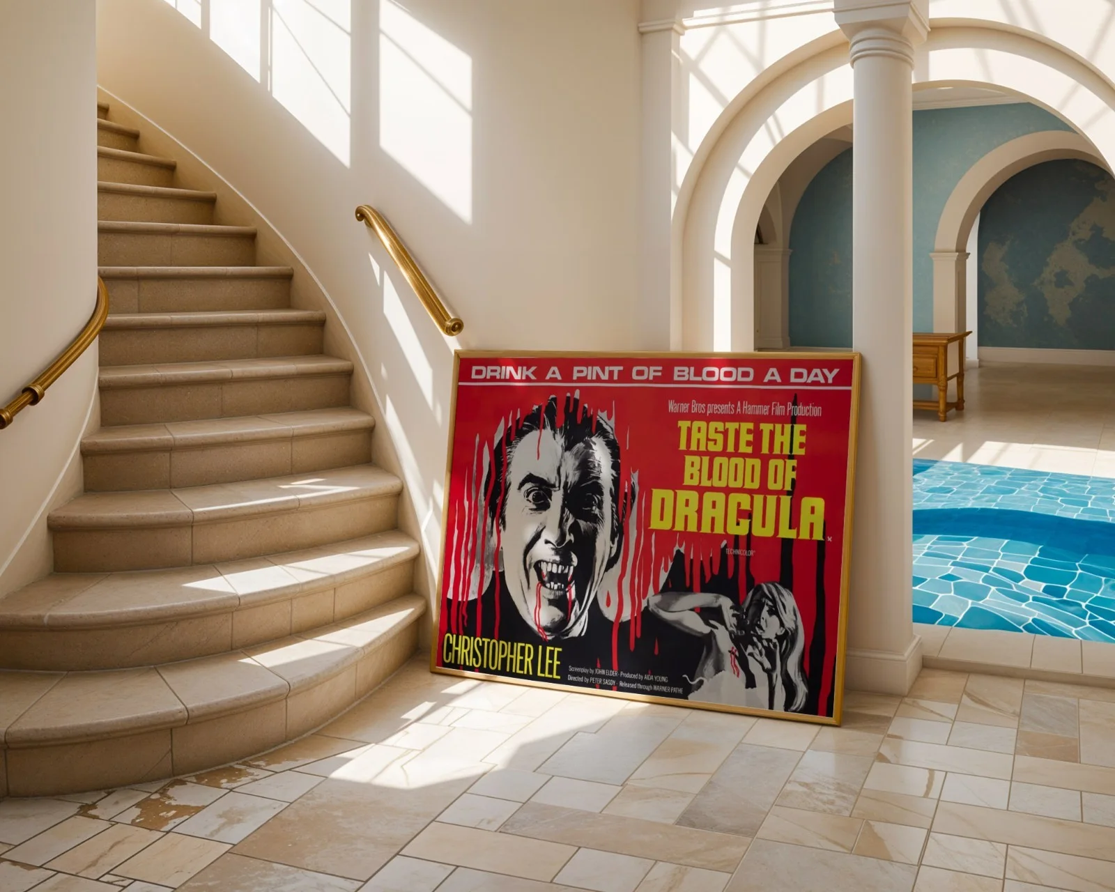 Taste The Blood Of Dracula 1970 Hammer Film - Restored 40" x 30" UK Quad Poster, изображение 4