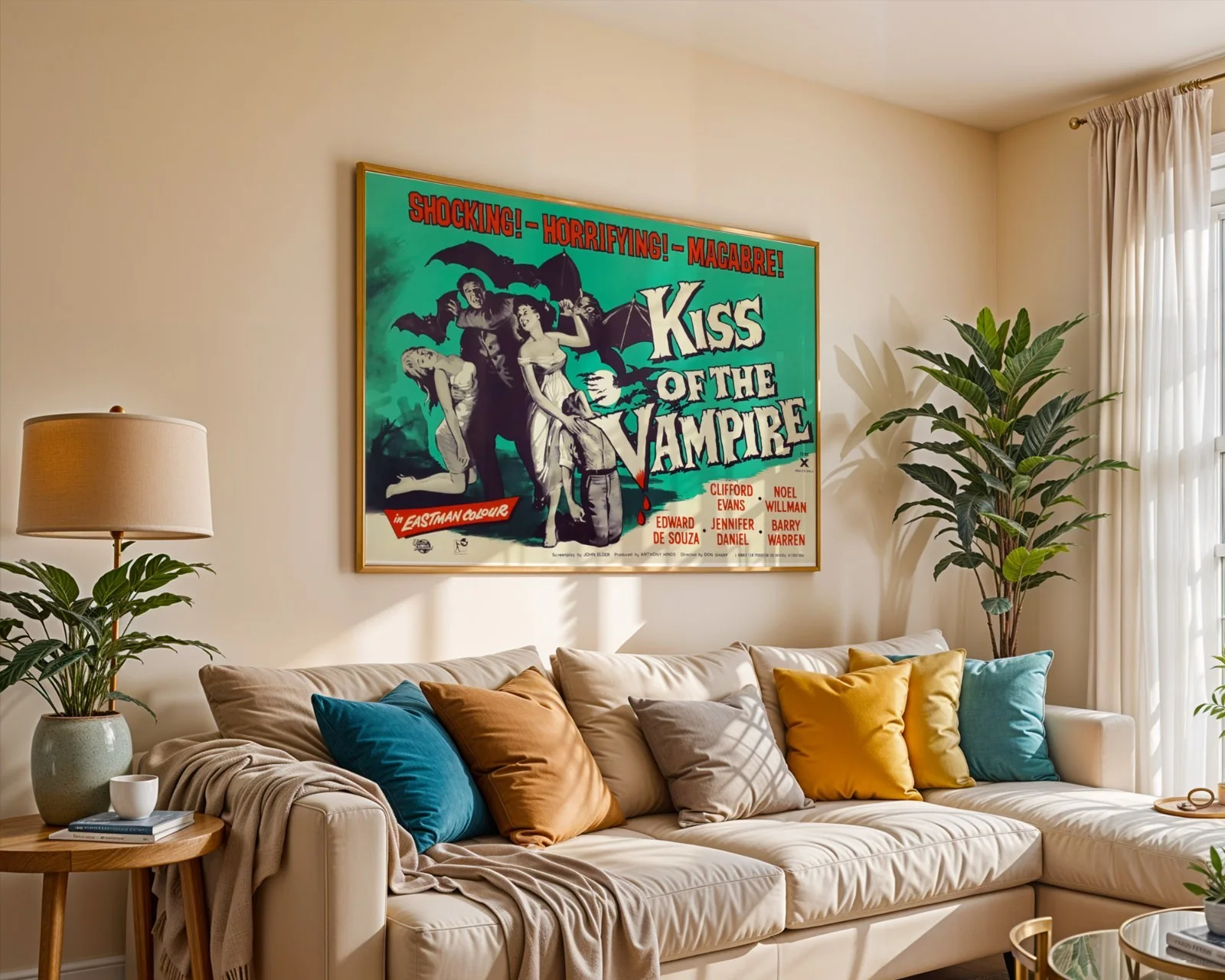 Kiss Of The Vampire Hammer Horror Film - Restored 40" x 30" UK Quad Poster, изображение 5