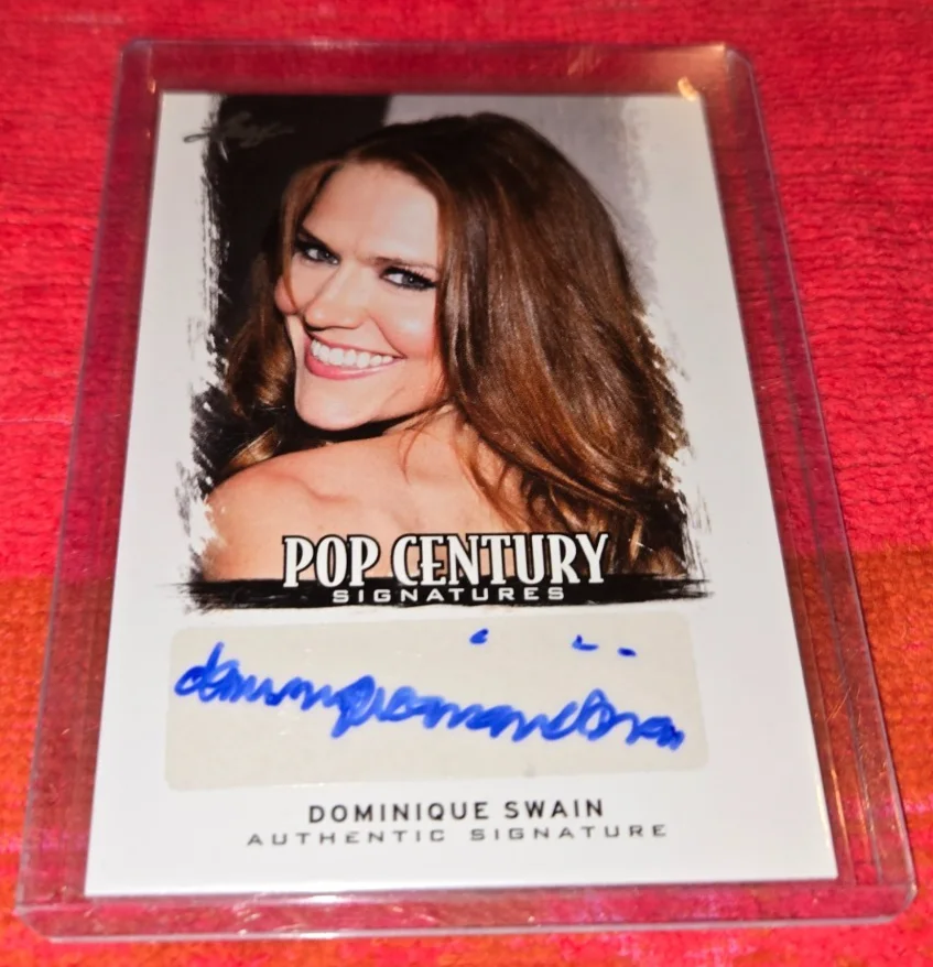 DOMINIQUE SWAIN — 2012 LEAF POP CENTURY AUTOGRAPHED CARD OF DOMINIQUE SWAIN SIGNED CARD CLEAN!