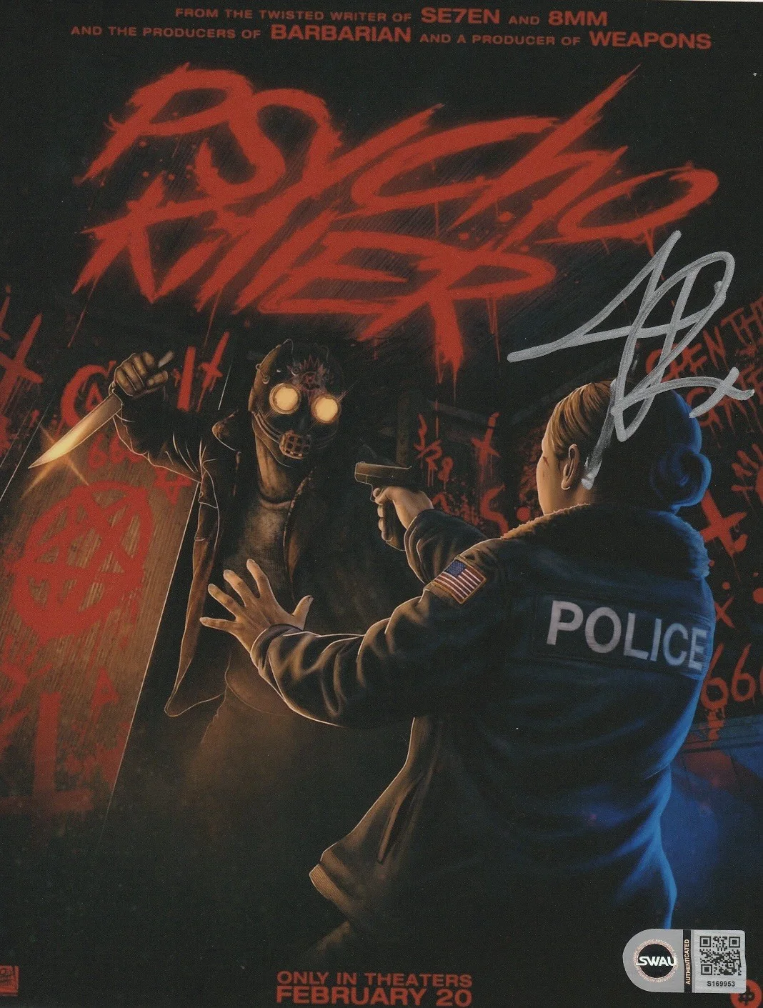 James Preston Rogers — James Preston Rogers signed 8x10 Photo Psycho Killer SWAU Authentication Coa 4