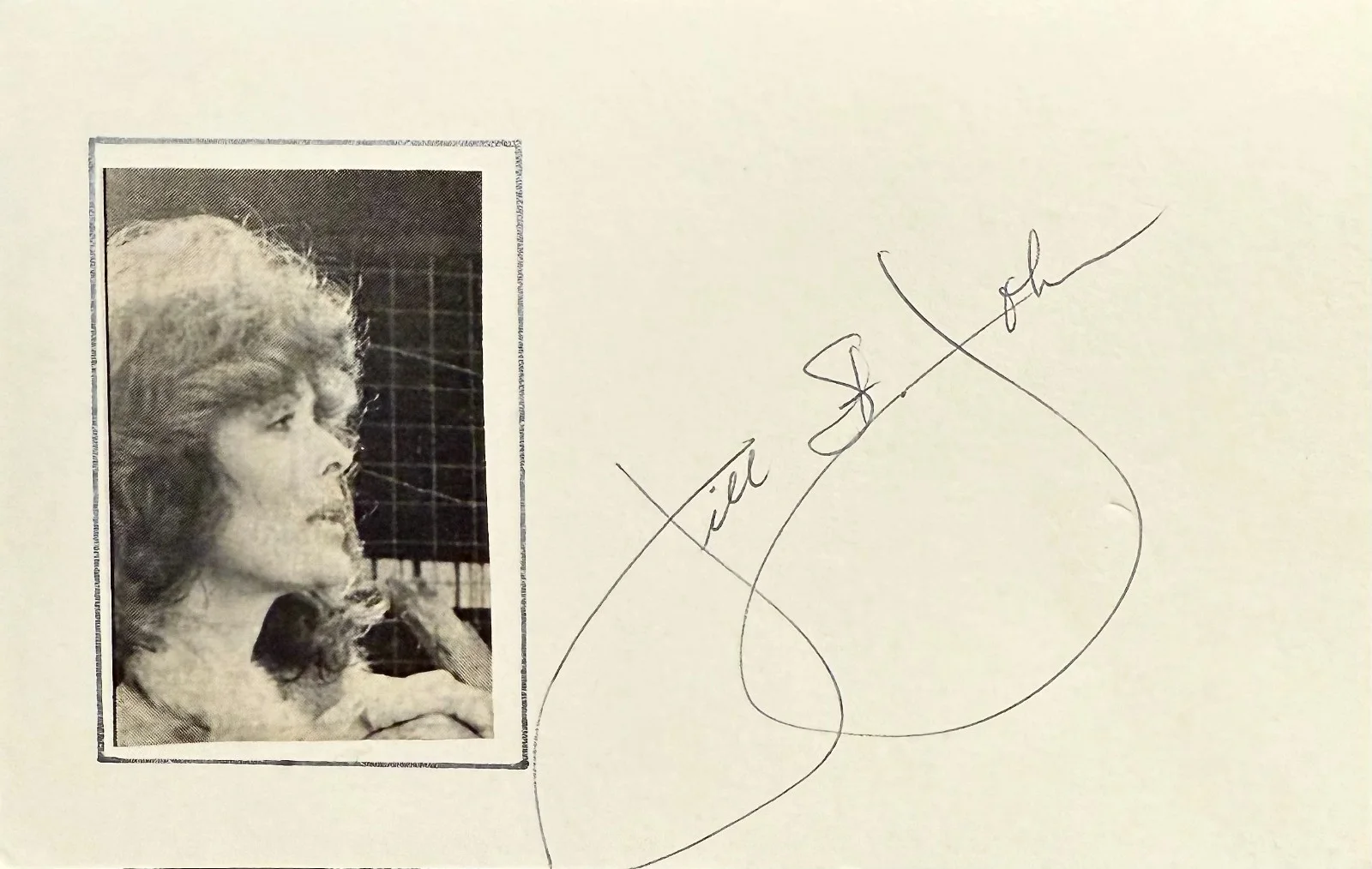 Jill St. John — JILL ST. JOHN Signed Autographed 3"x 5" POSTCARD Tony Rome Diamonds Are Forever