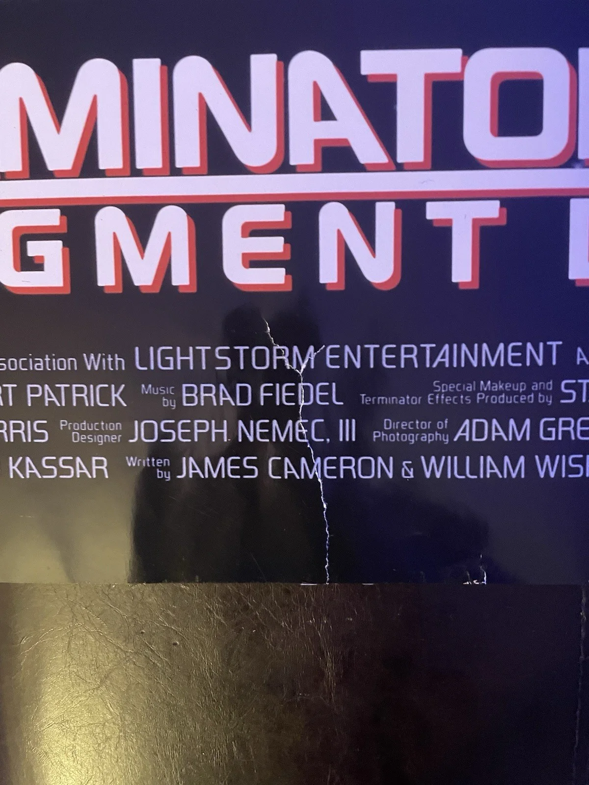 Terminator 2 Judgement Day Signed Poster Schwarzenegger James Cameron COA, image 2