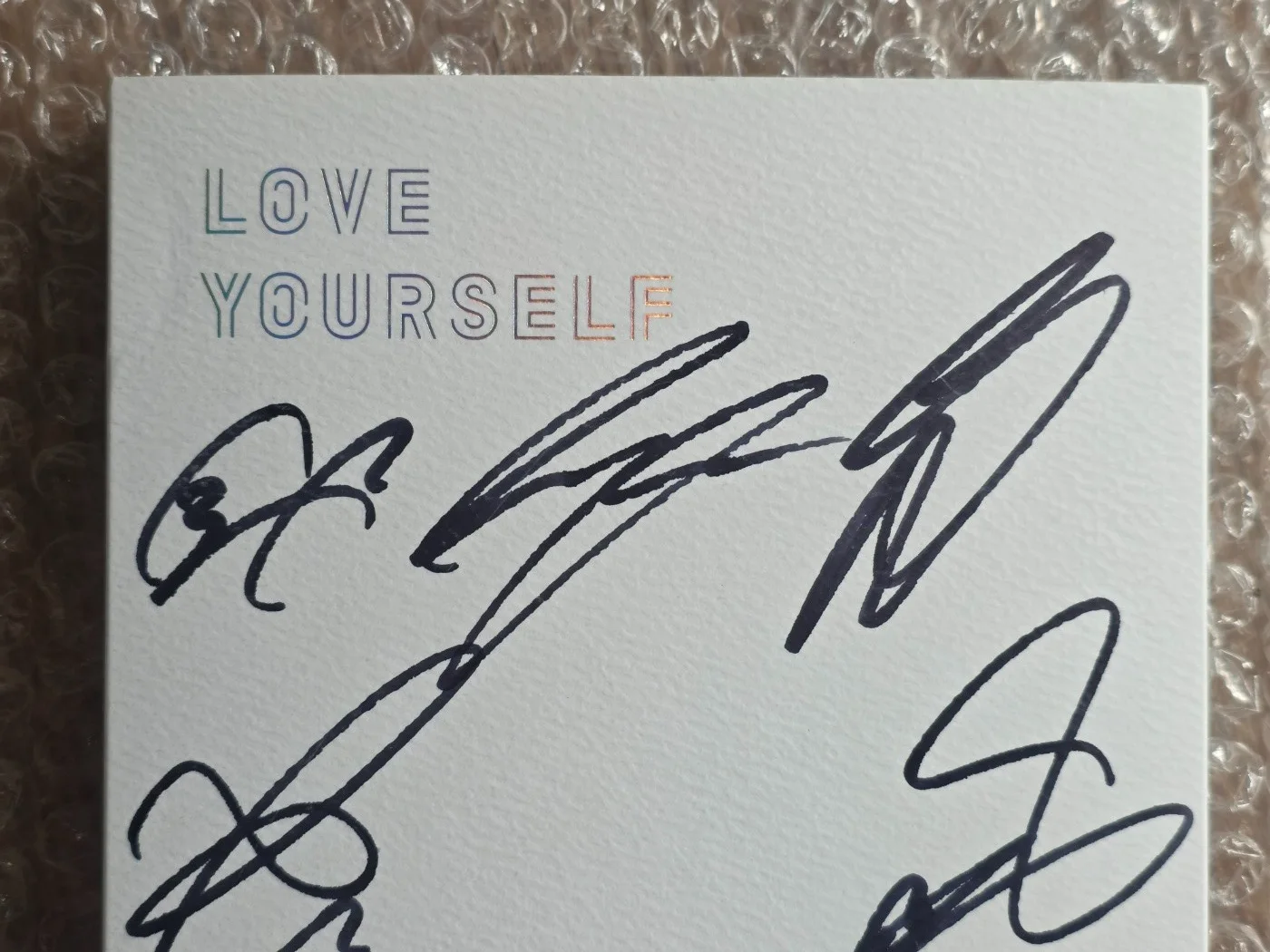 BTS BANGTAN BOYS Promo Sticker LOVE YOURSELF 承 HER Album Autographed Hand Signed, изображение 5