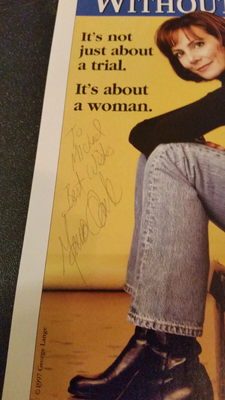 Marcia Clark — Marcia Clark Autographed Color magazine picture Guaranteed 2 Pass Actress, изображение 2
