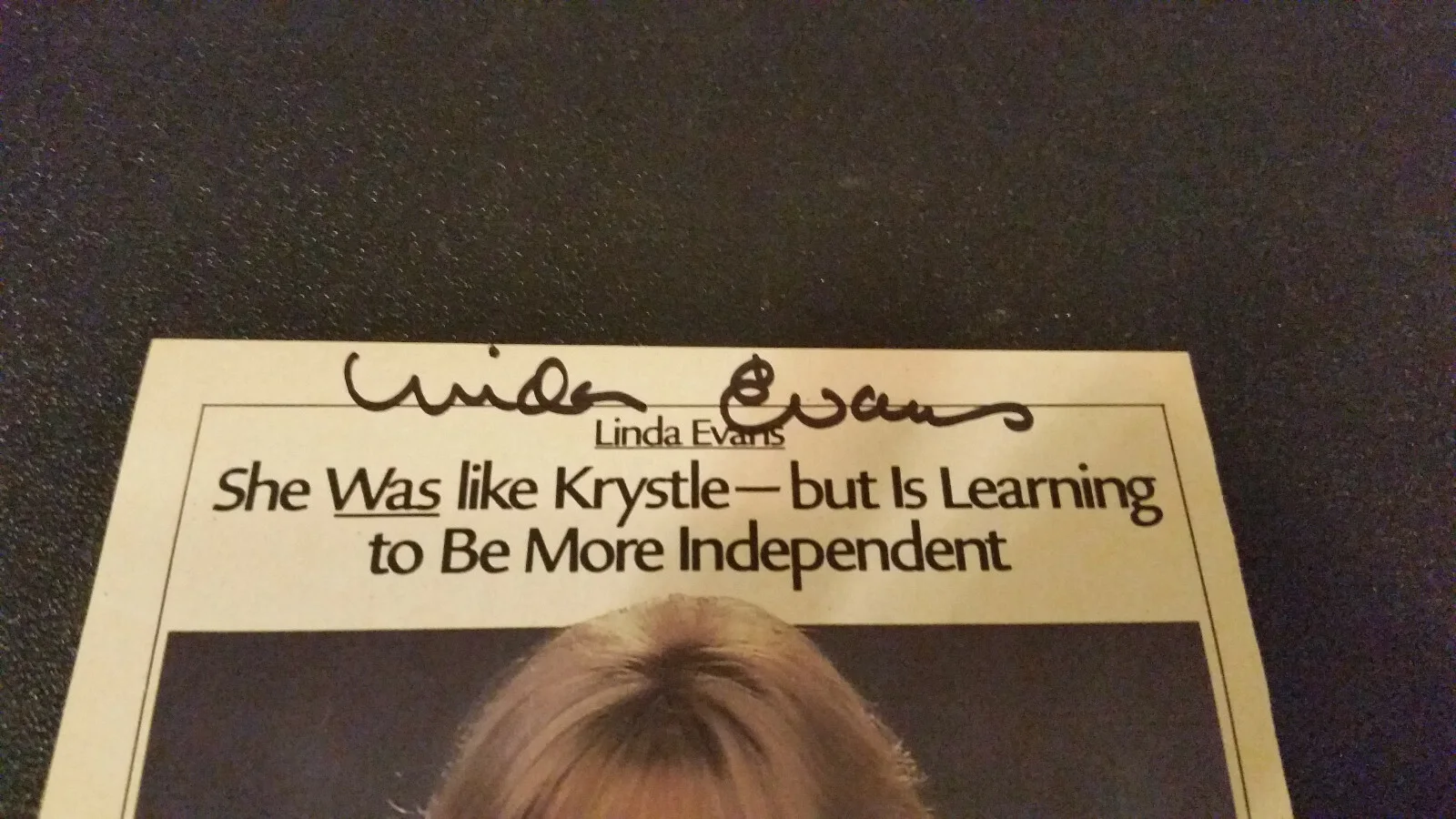 Linda Evans — Linda Evans Autographed Color magazine picture Guaranteed 2 Pass Actress, image 2